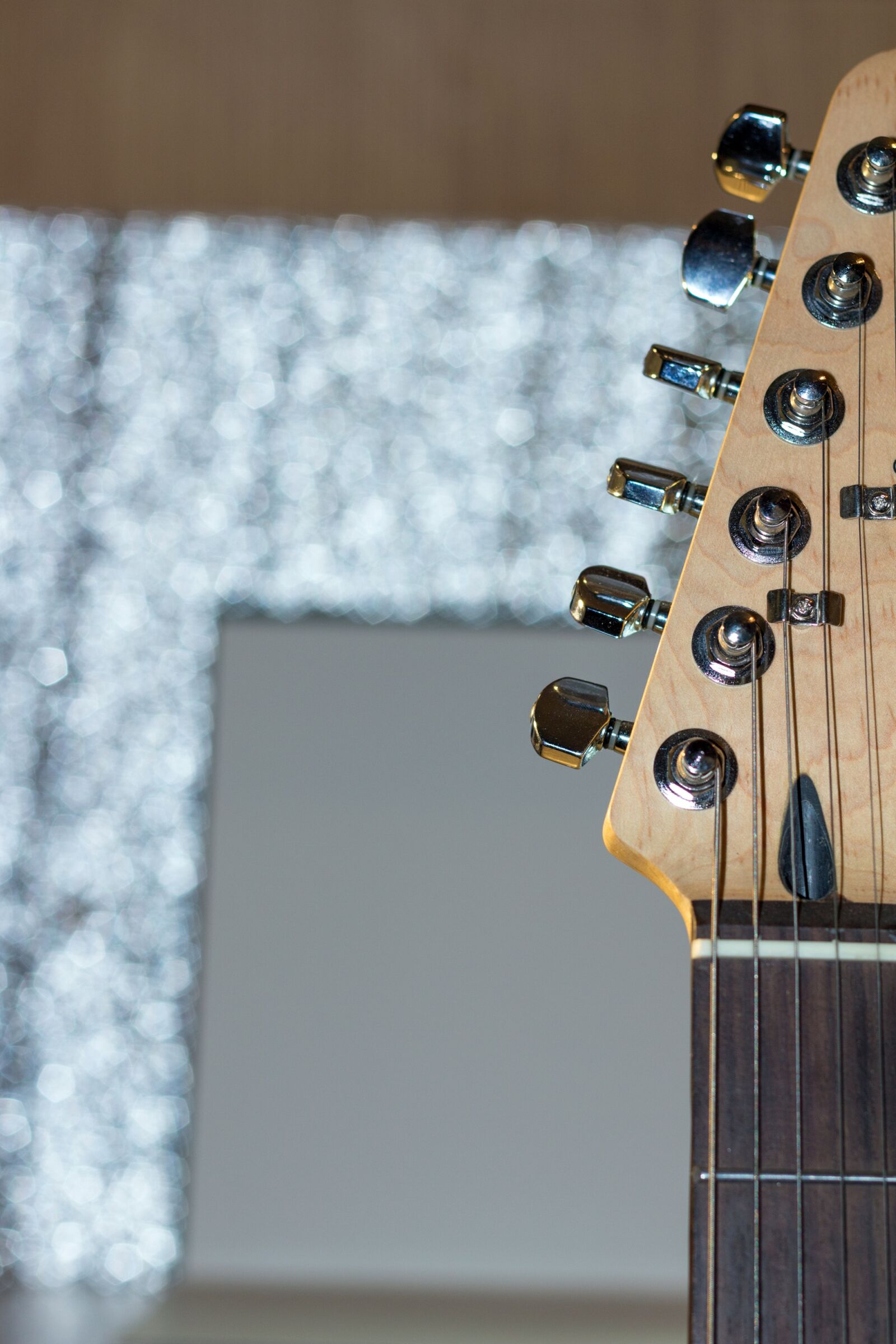 Canon EOS 100D (EOS Rebel SL1 / EOS Kiss X7) + Canon EF 50mm F1.8 II sample photo. Guitar neck, vulture, strings photography