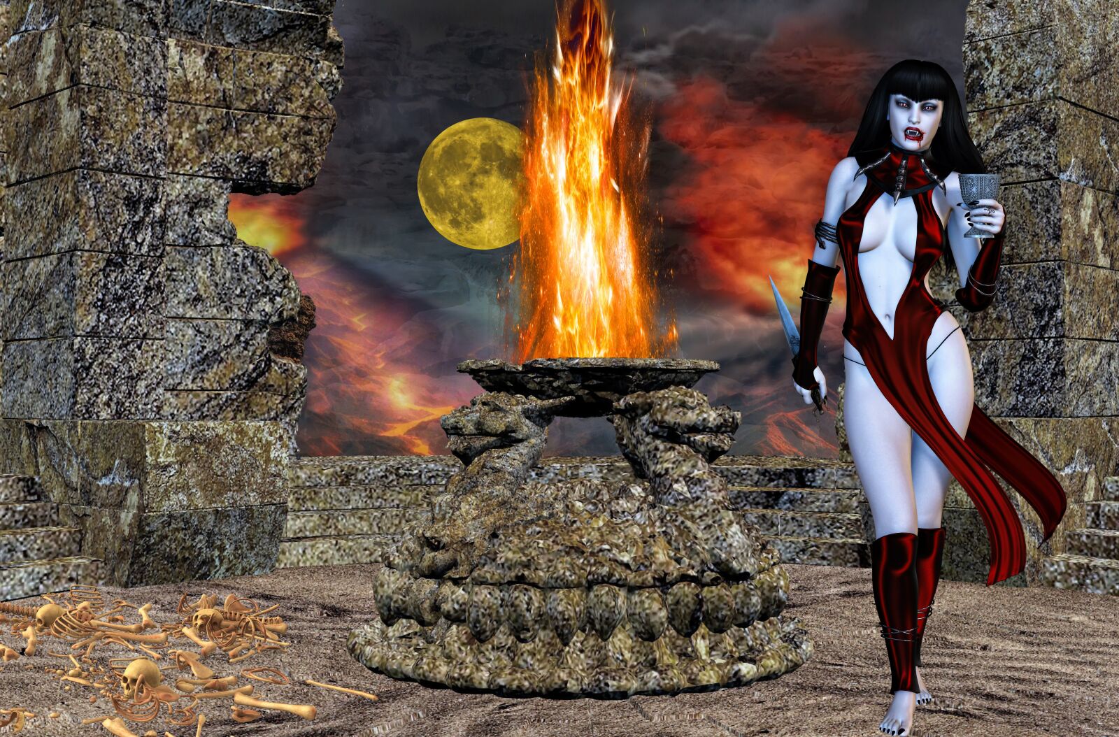 Nikon D5200 sample photo. Woman, vampire, fantasy photography