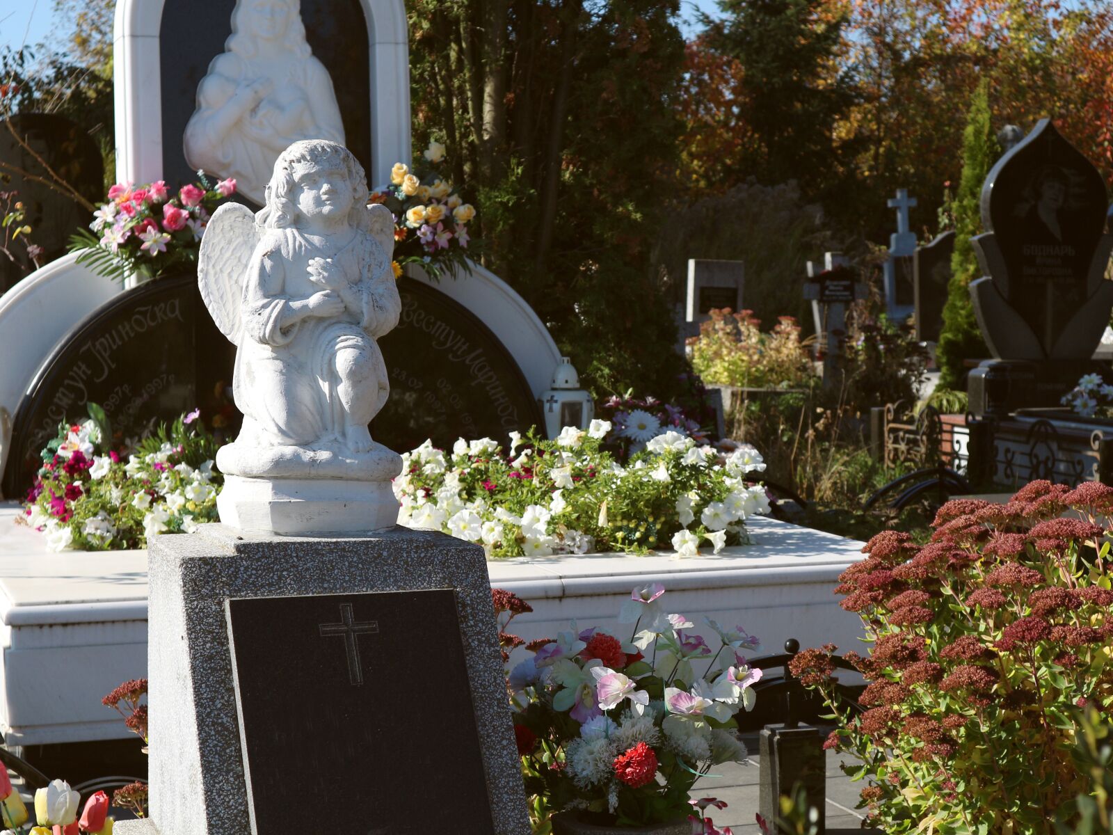 Canon EOS M10 sample photo. Cemetery, angel, statue photography