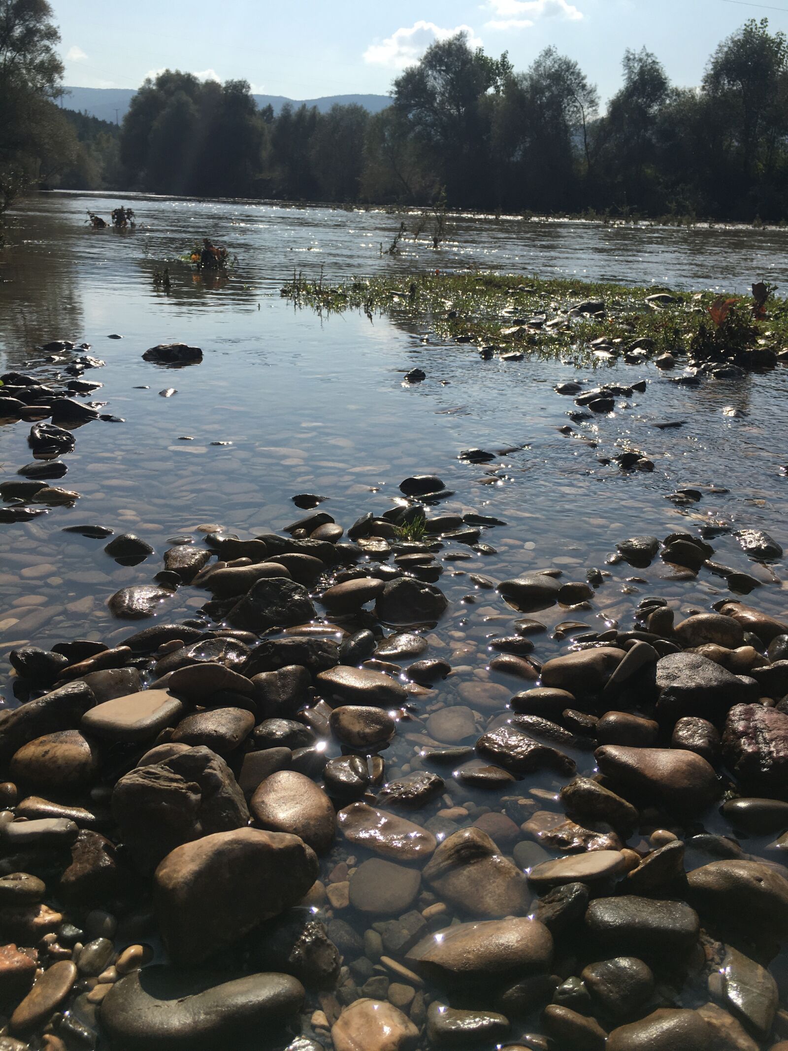 Apple iPhone 6s sample photo. Reflection, stone, water photography