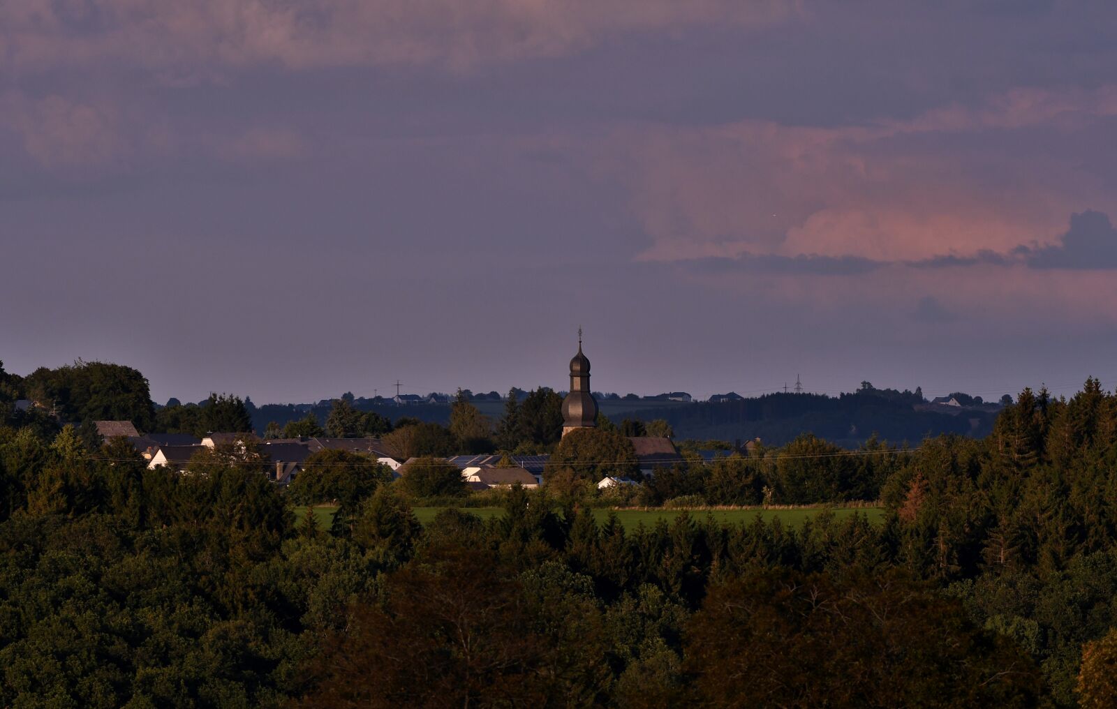 Nikon D500 sample photo. Landscape, church tower, village photography