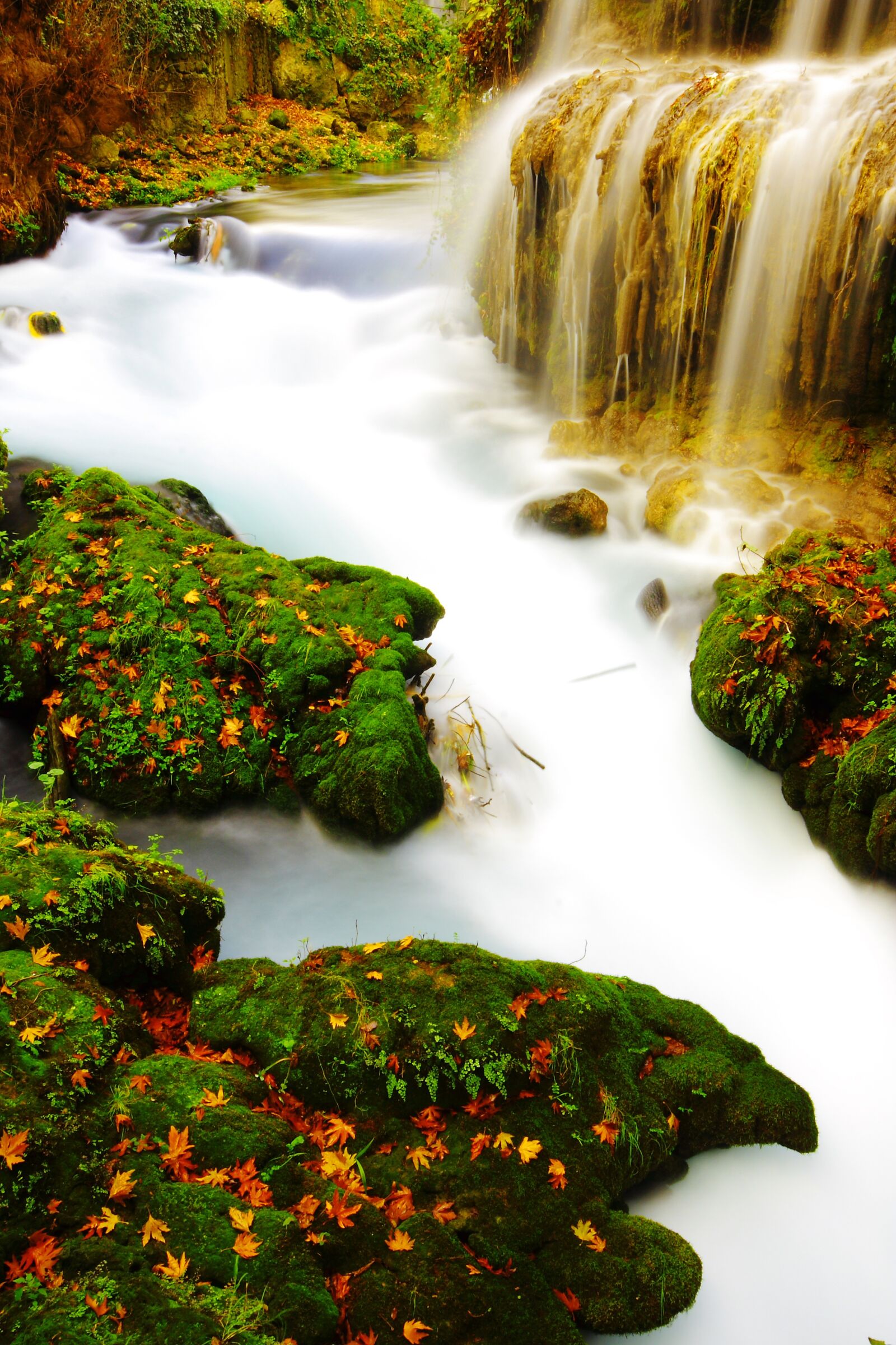 Canon EOS 40D sample photo. Waterfall, water, white photography