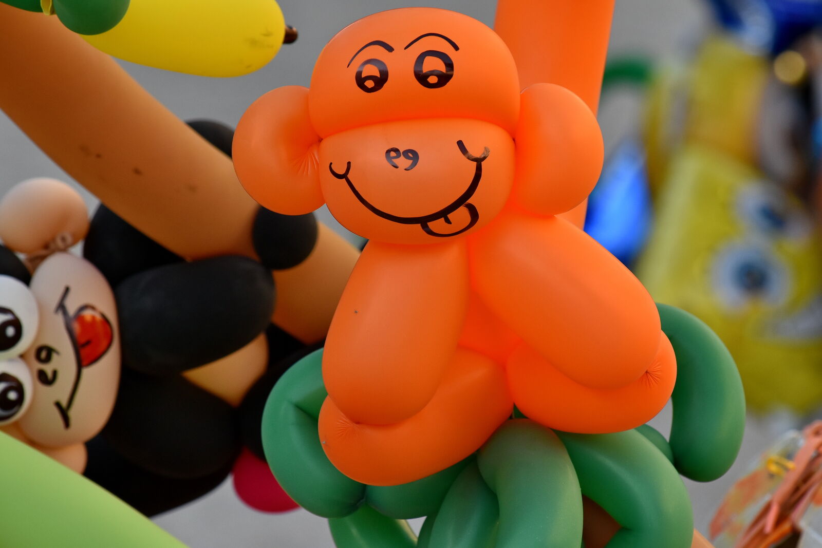 Nikon D5500 sample photo. Balloon, colorful, handmade, monkey photography