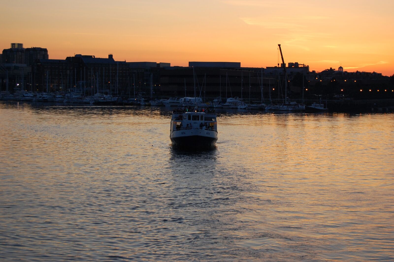 Nikon D40 sample photo. Sunset, boat, brown sunset photography