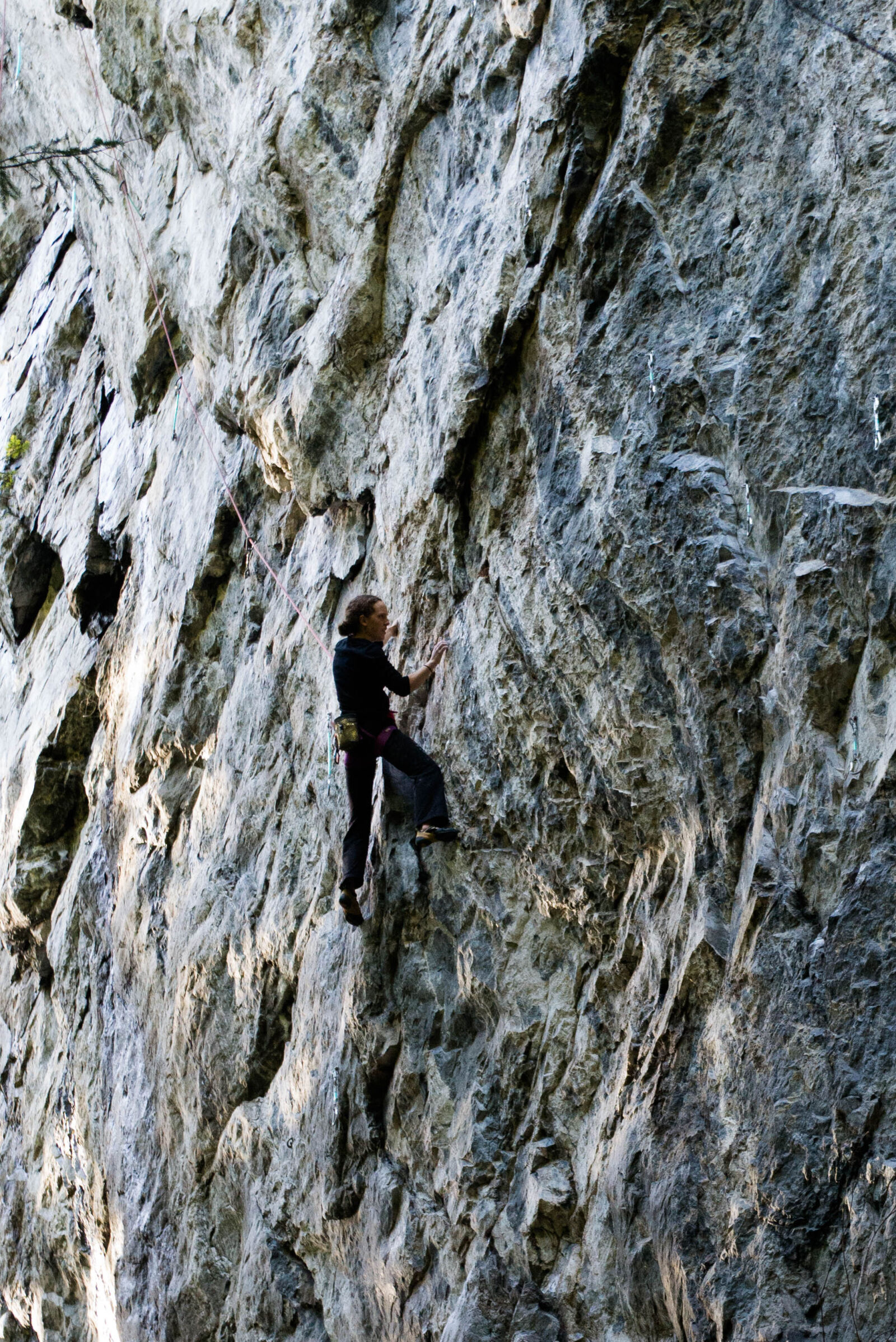 Tamron SP 70-300mm F4-5.6 Di VC USD sample photo. Person, climbing, on, rock photography