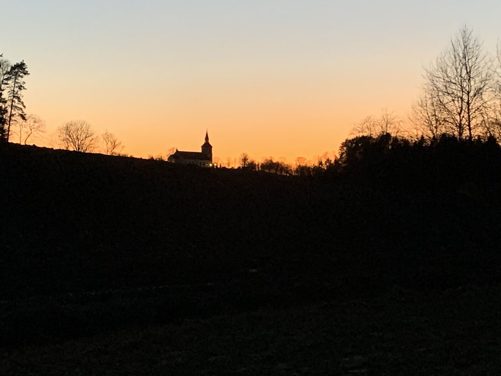 Apple iPhone XR sample photo. Church, sky, sunset photography