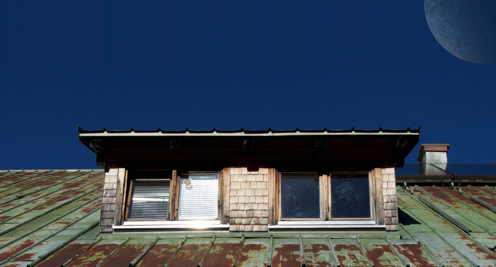 Nikon D3200 sample photo. Chimney, corrugated sheet, roof photography