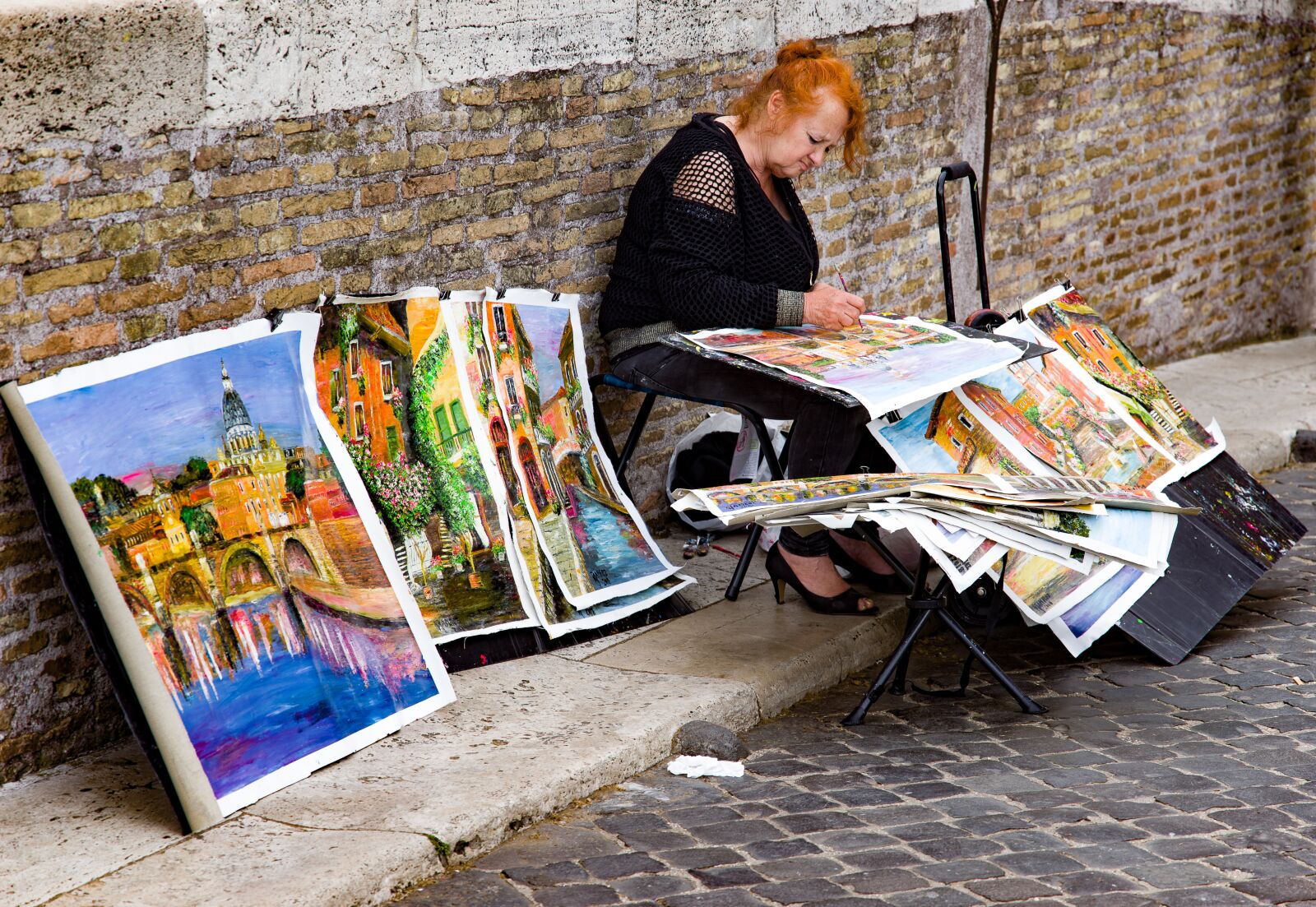 Pentax K-1 Mark II sample photo. Painter, paintress, woman photography