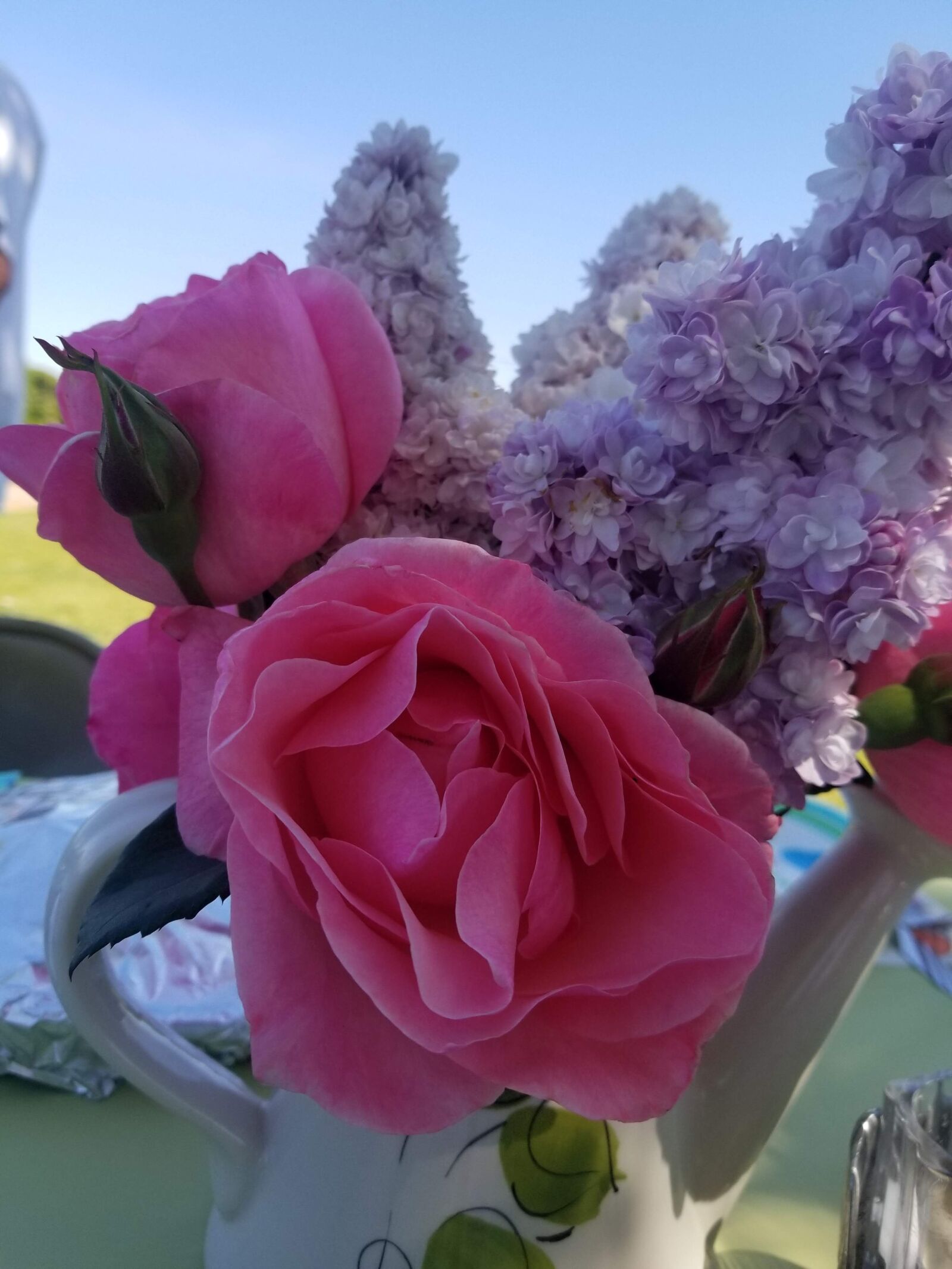 Samsung Galaxy S8 sample photo. Granny's flowers, rose, purple photography