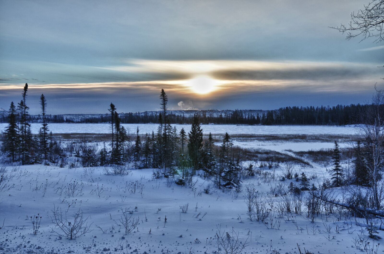 Nikon D7000 sample photo. Sunrise, winter, northern photography