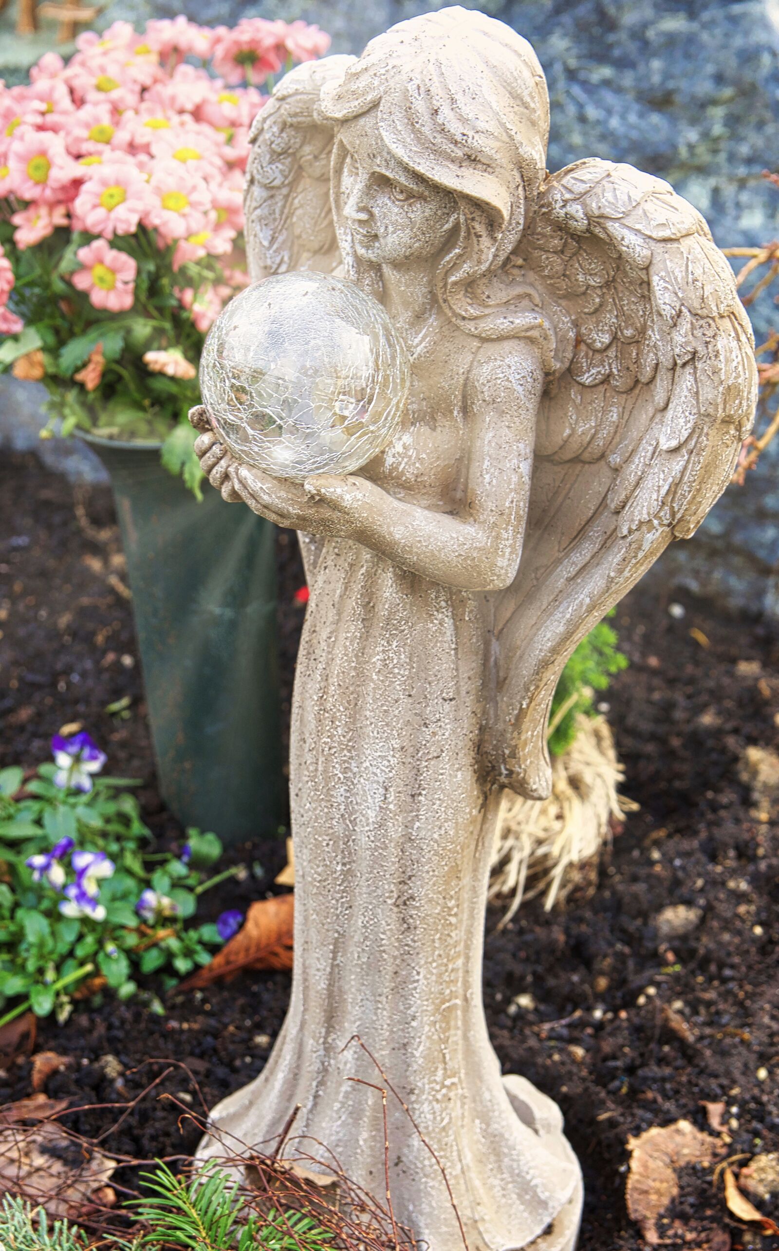 Nikon D5300 sample photo. Angel, statue, nature photography