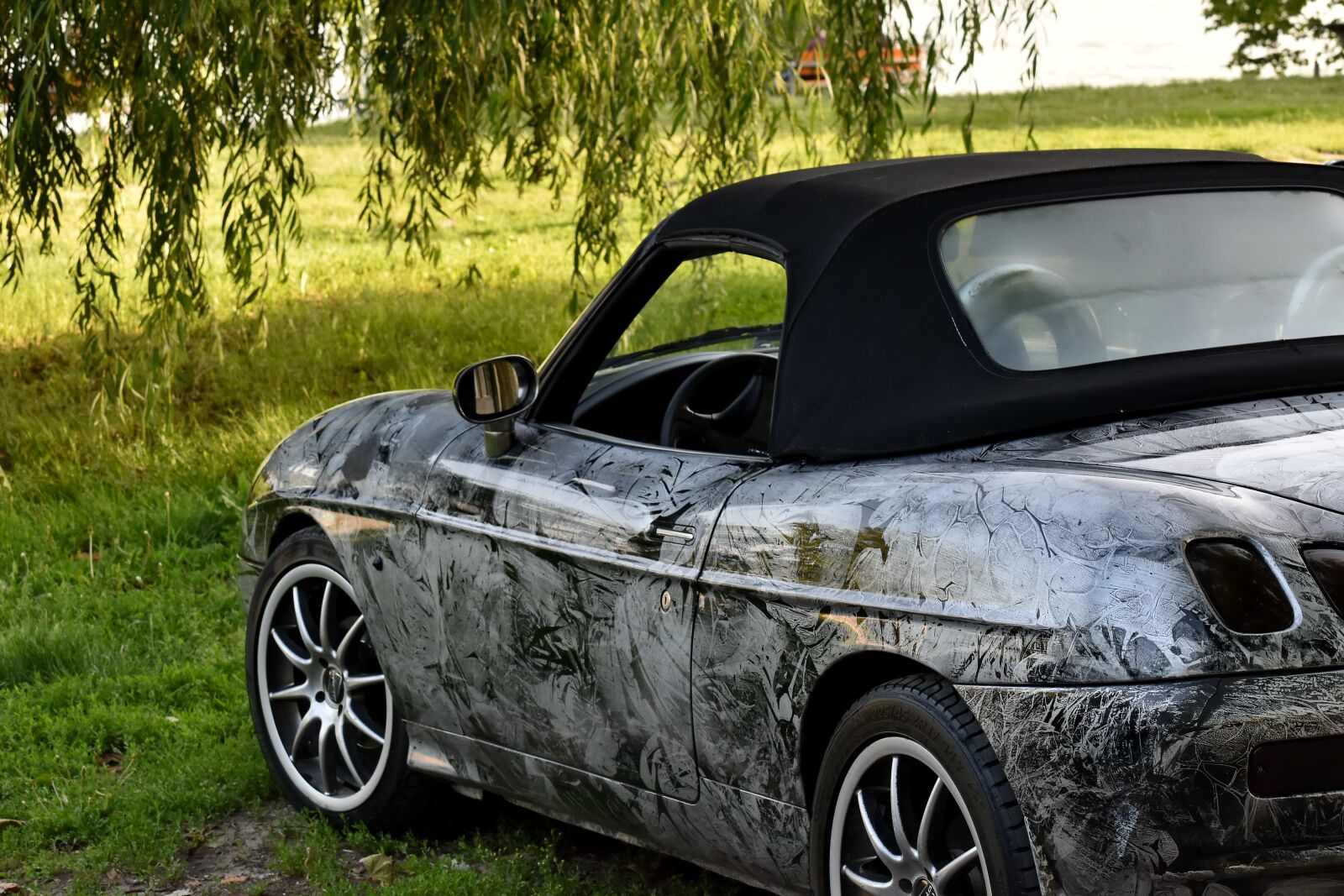 Nikon D5500 sample photo. Landscape, riverbank, automotive, convertible photography