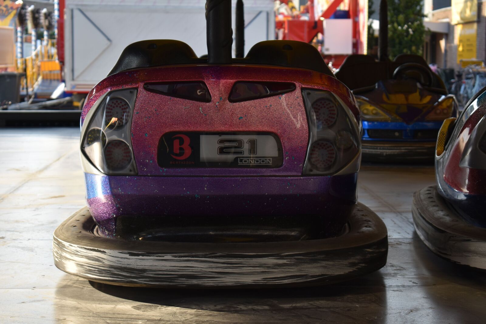 Nikon D3500 sample photo. Autoscooter, car, funfair photography