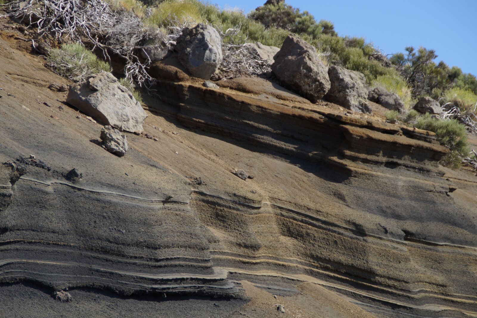Sony SLT-A58 sample photo. Rock layers, mountain, tenerife photography
