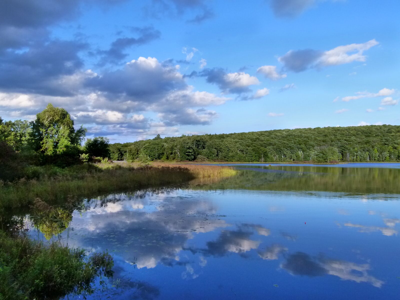 Panasonic Lumix DMC-FZ100 sample photo. Lake, shohola reservoir, clouds photography