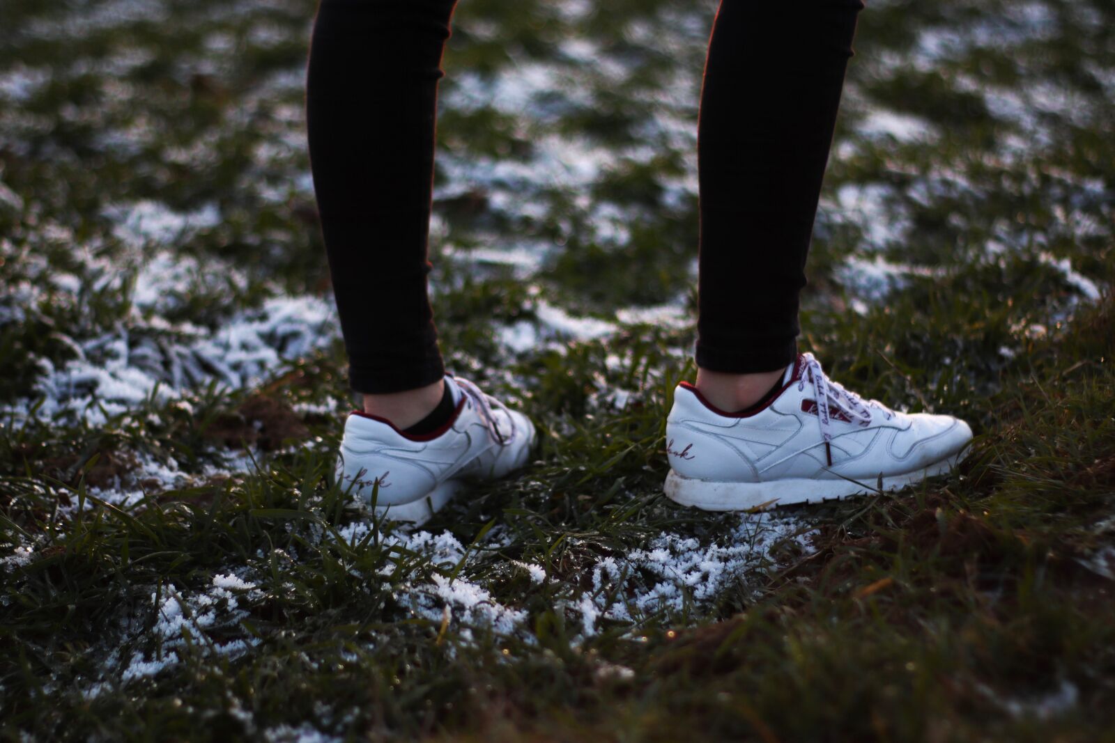 Canon EOS M50 (EOS Kiss M) sample photo. Shoes, snow, grass photography