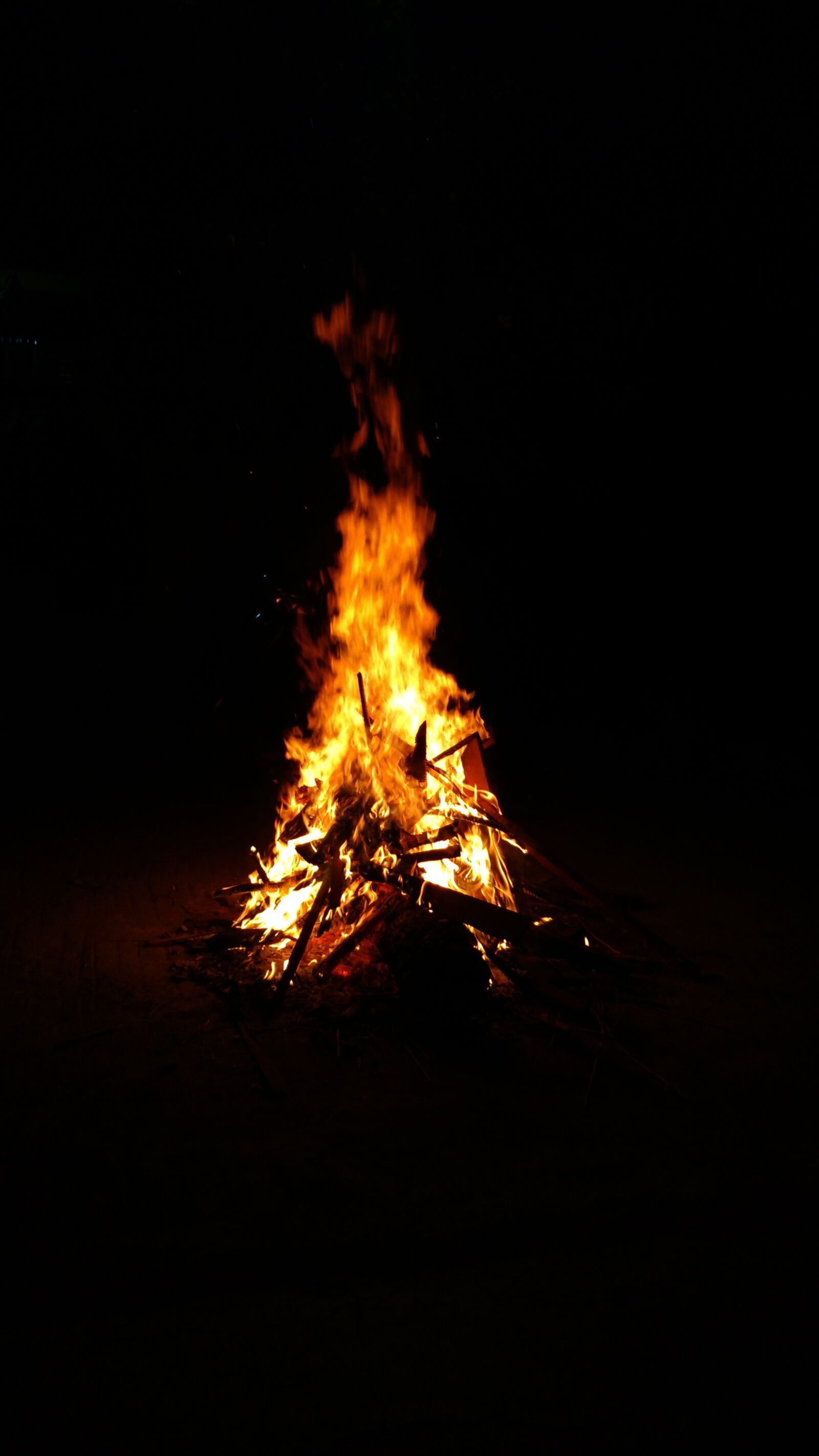 Motorola Moto X Play sample photo. Fire, wood, night photography