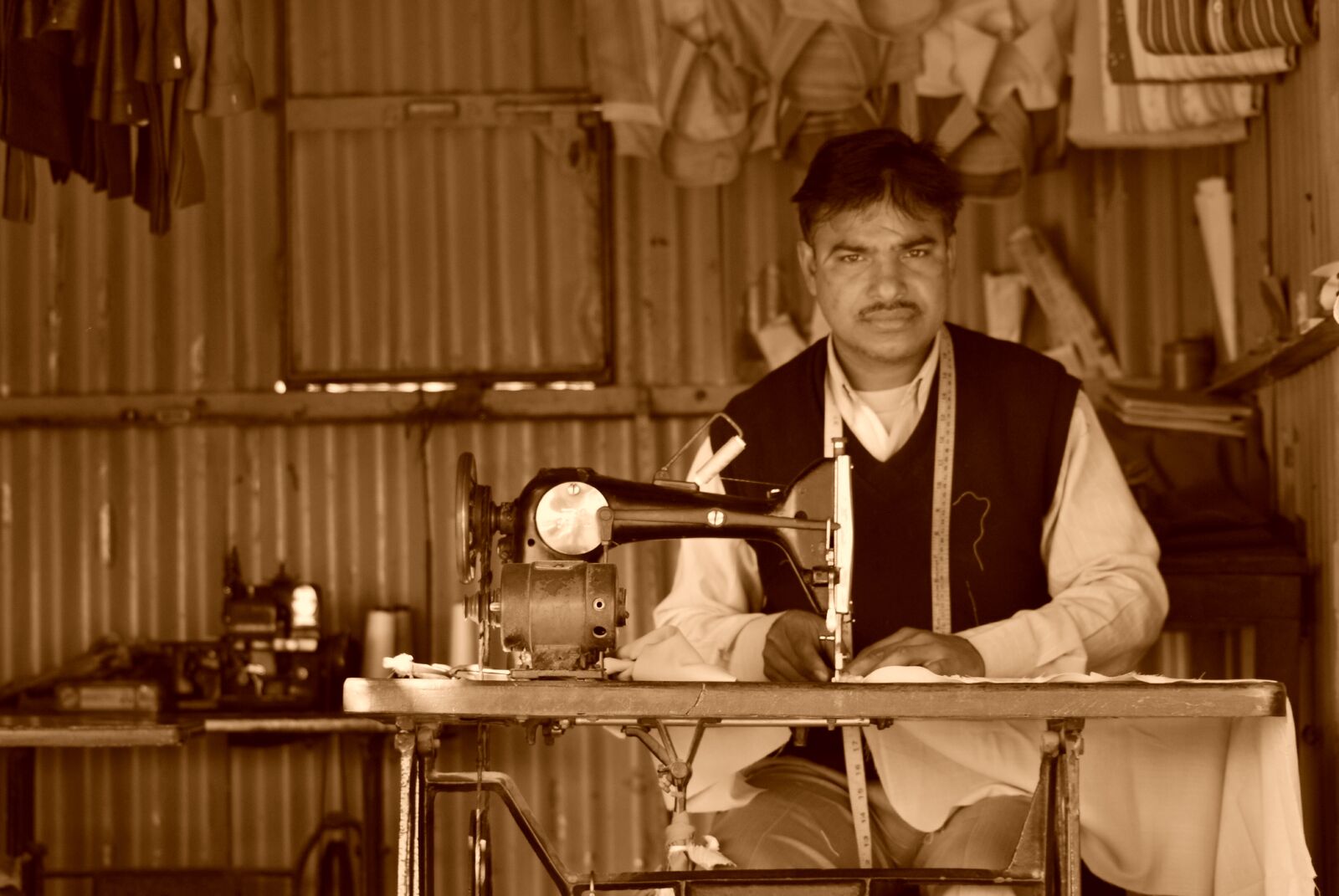 Nikon D60 sample photo. Tailor, rajasthan, man photography