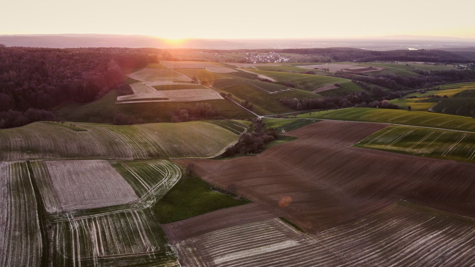 DJI FC7203 sample photo. Drone, landscape, sun photography