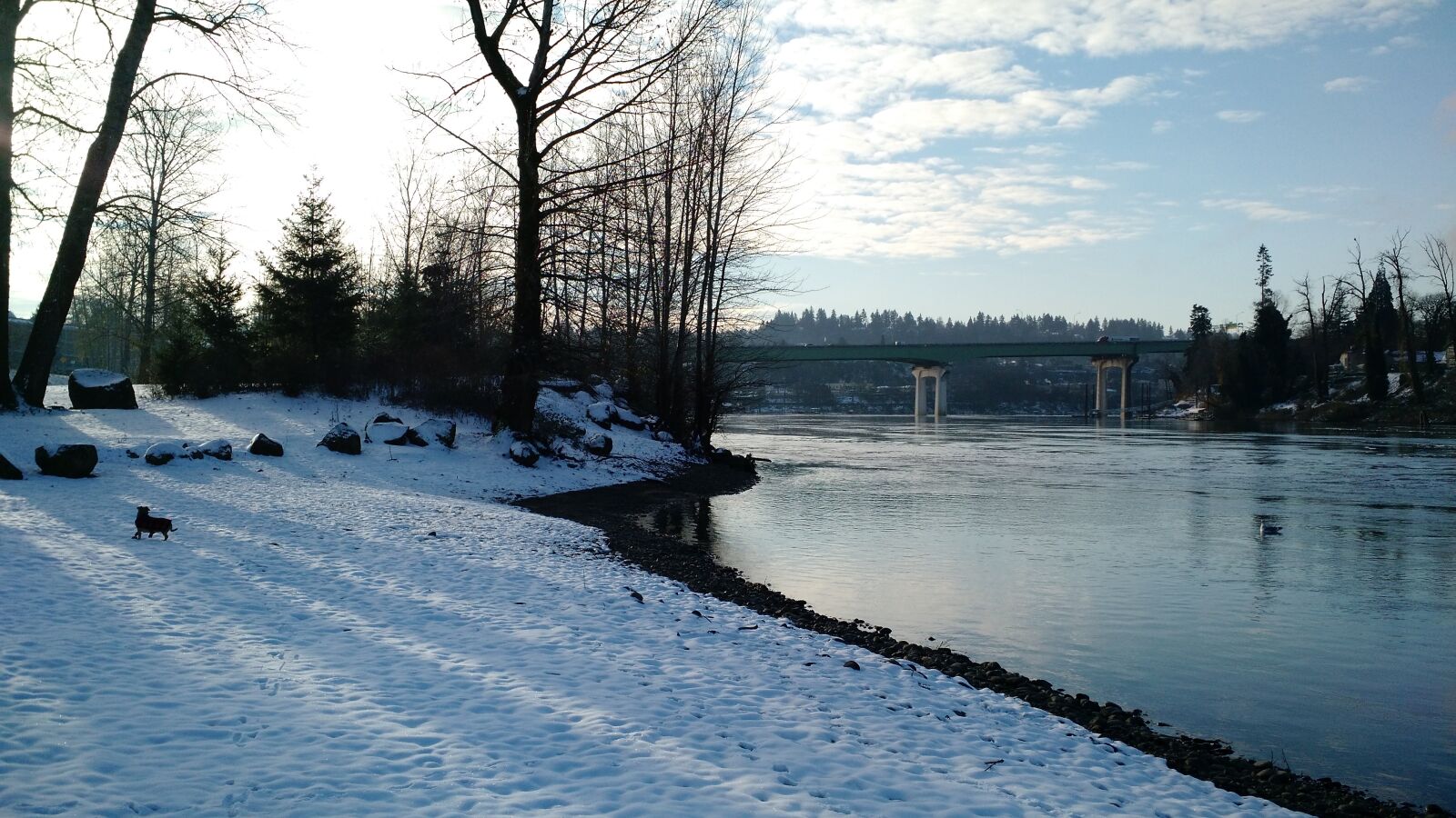 Motorola Moto X (2nd Gen) sample photo. River, snow, landscape photography