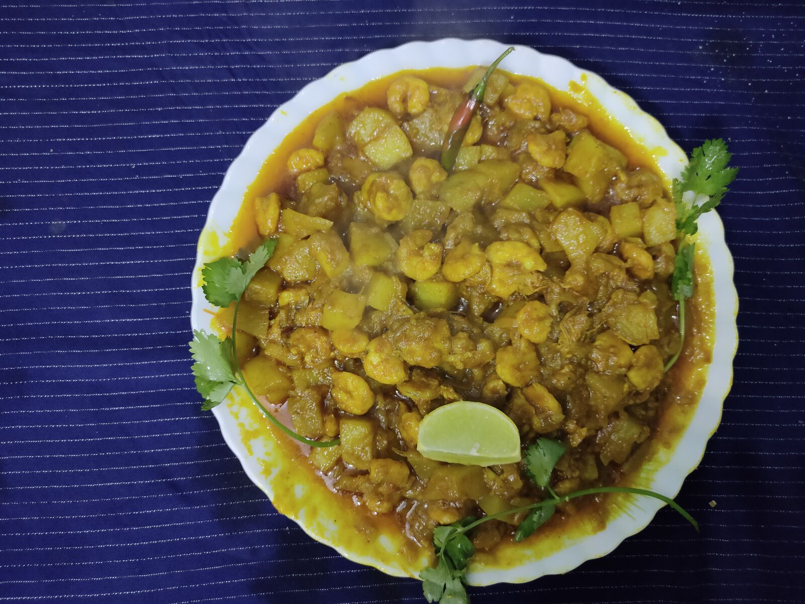 Realme XT sample photo. Indian food, prawn, cuisine photography