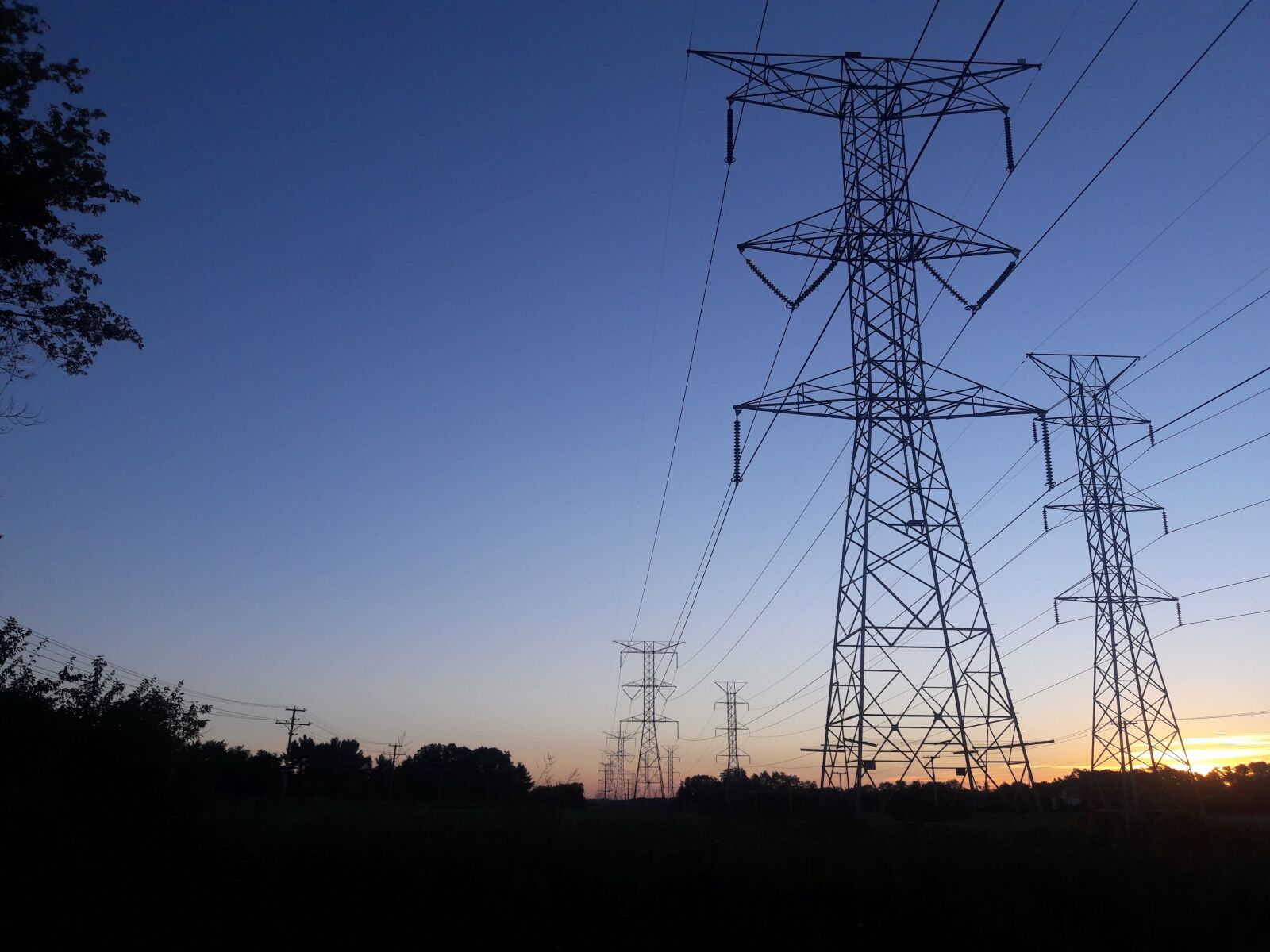 Samsung Galaxy J8 sample photo. High voltage power lines photography
