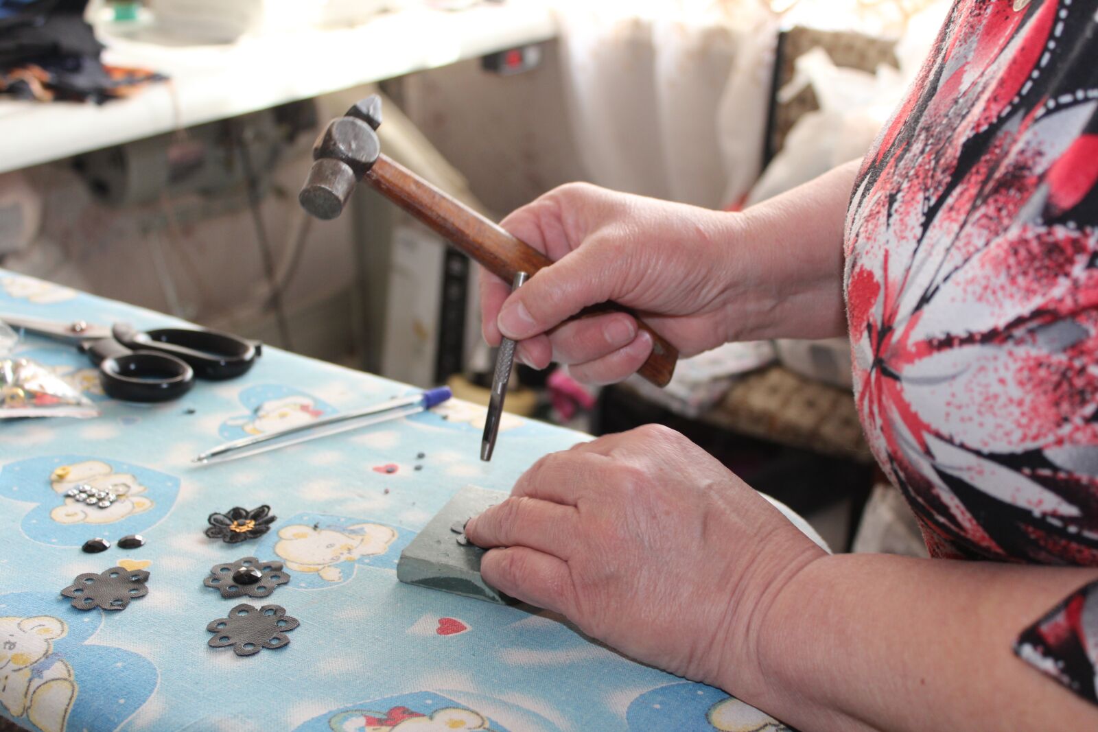 Canon EOS 600D (Rebel EOS T3i / EOS Kiss X5) sample photo. The seamstress, master, details photography