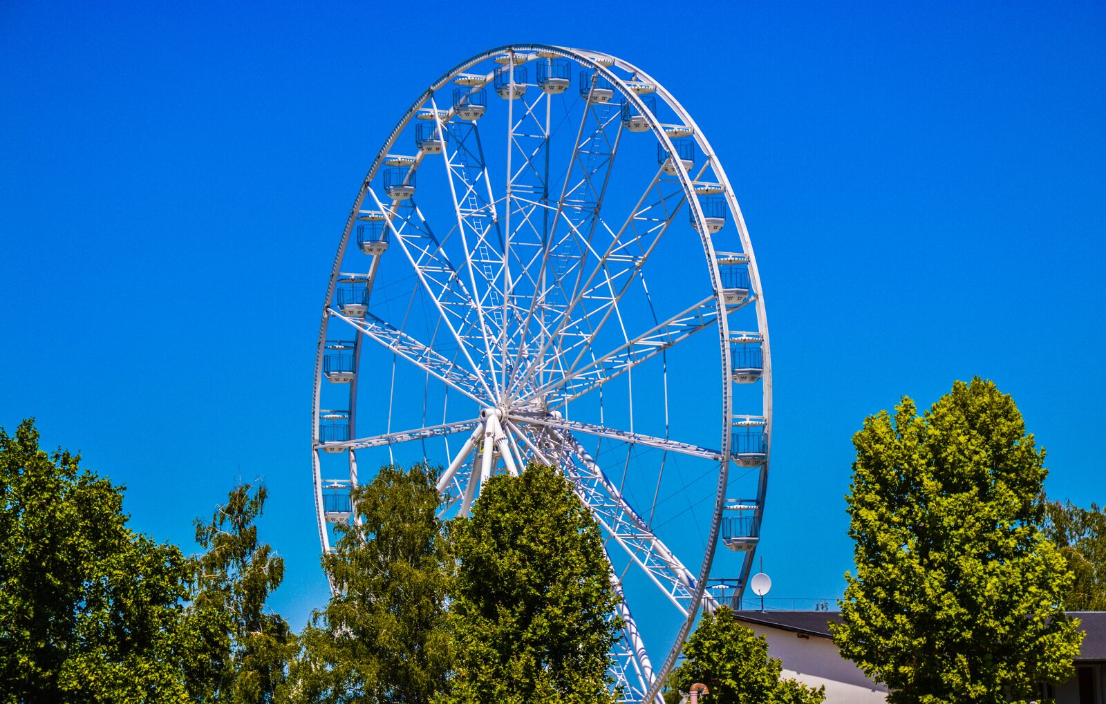 Nikon D3200 sample photo. Ferris wheel, sky, park photography