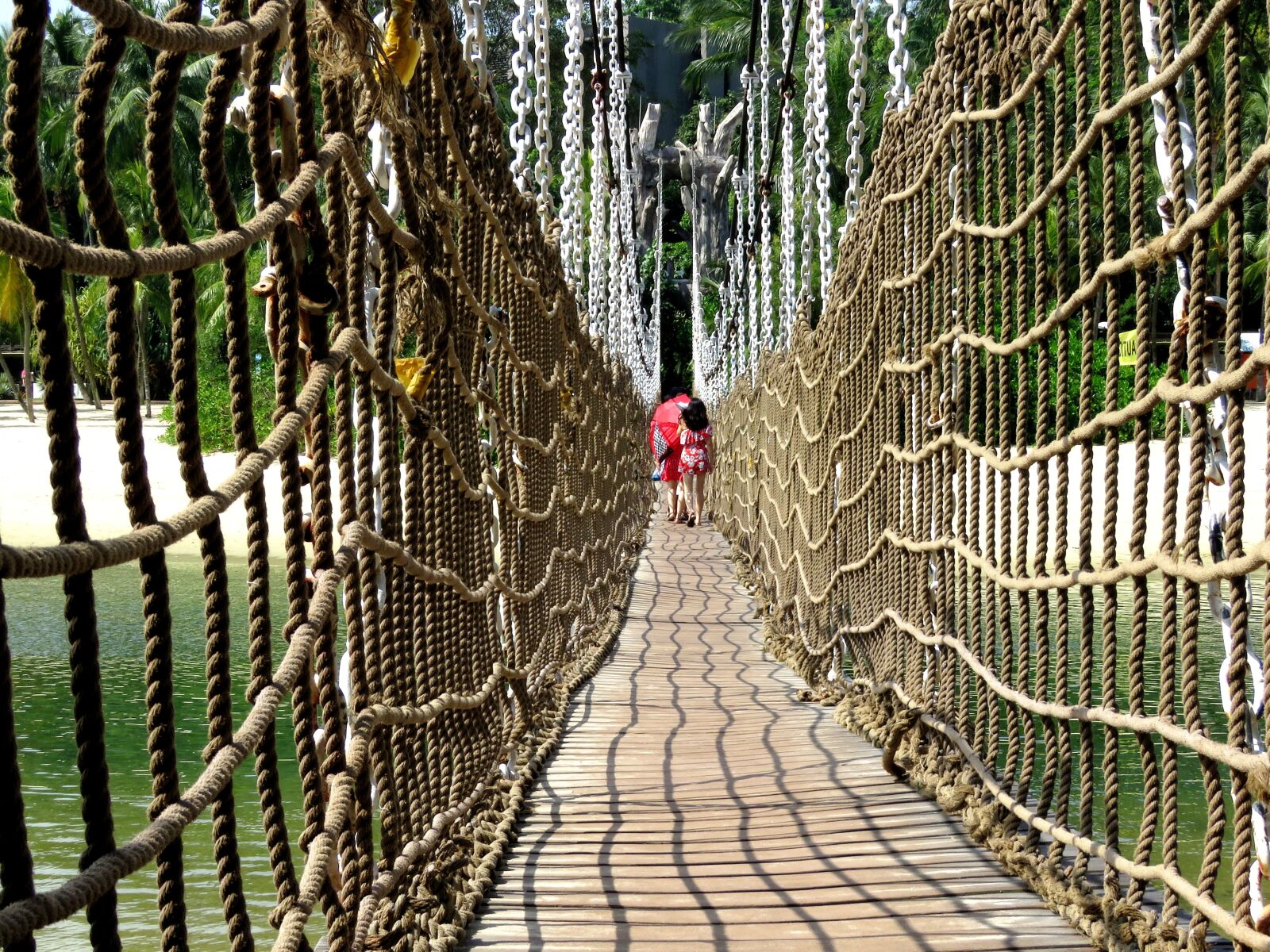 Canon PowerShot SX60 HS sample photo. Sentosa beach, singapore, rope photography