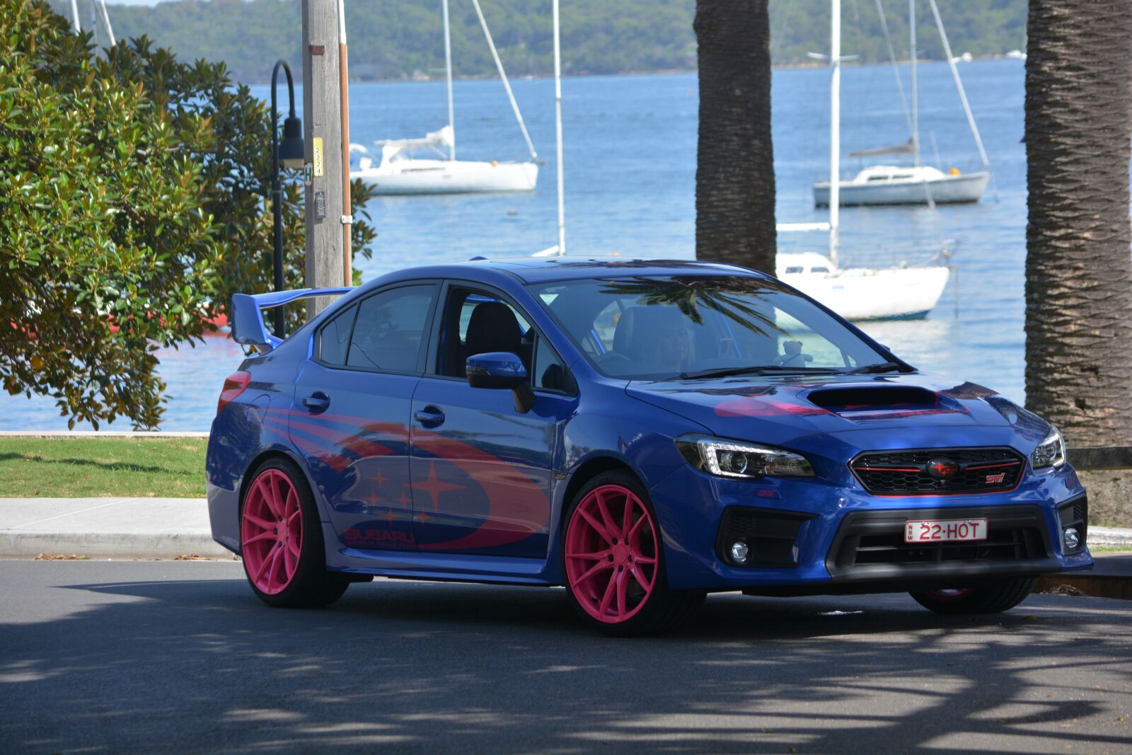 Nikon D7100 sample photo. Car, pink, rims photography