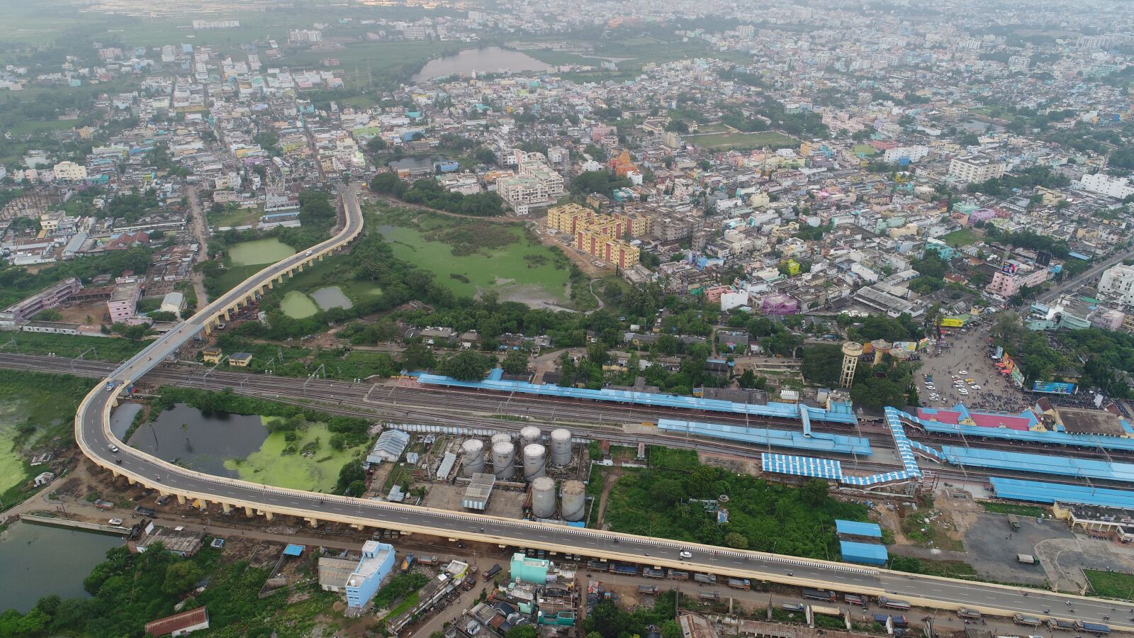 DJI FC6310 sample photo. India, city, aerial photography