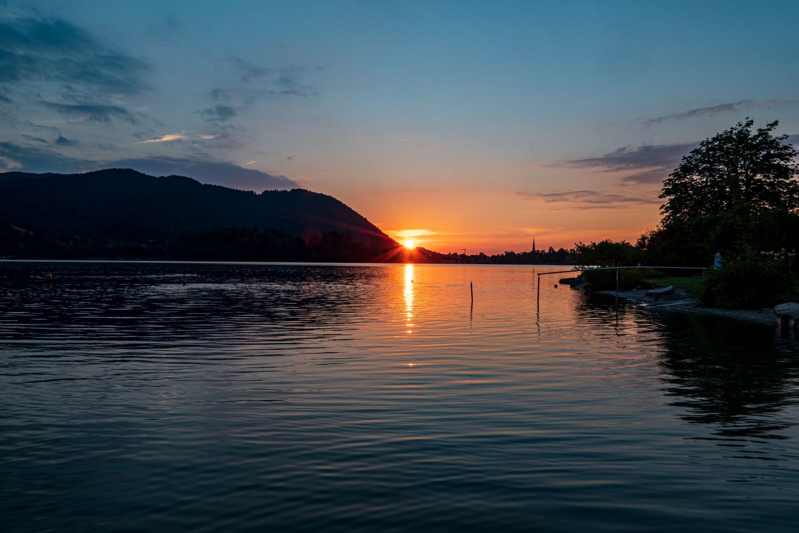 Leica CL sample photo. Night, sunset, schliersee photography