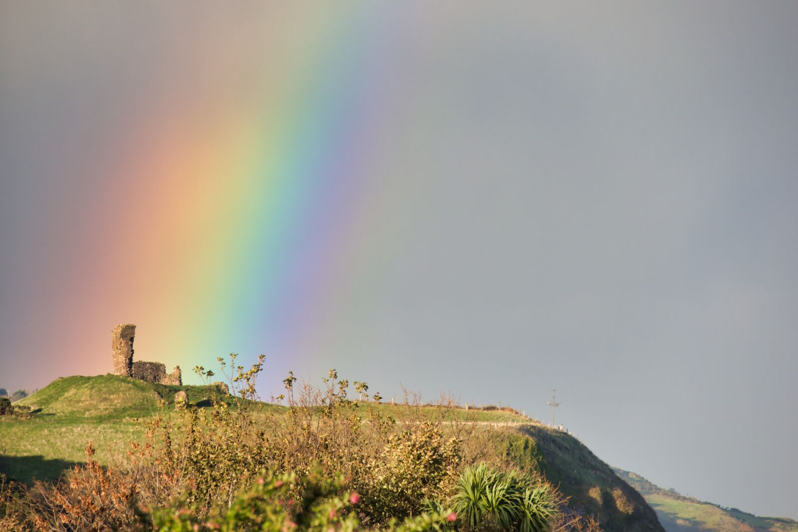 Canon PowerShot G3 X sample photo. Castle, rainbow, ruin photography