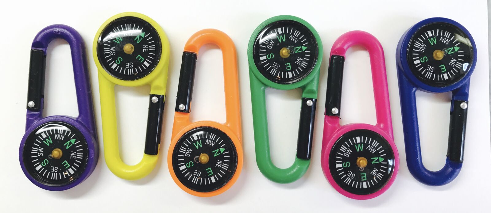 Apple iPhone 7 sample photo. Carabiner, compass, colorful photography