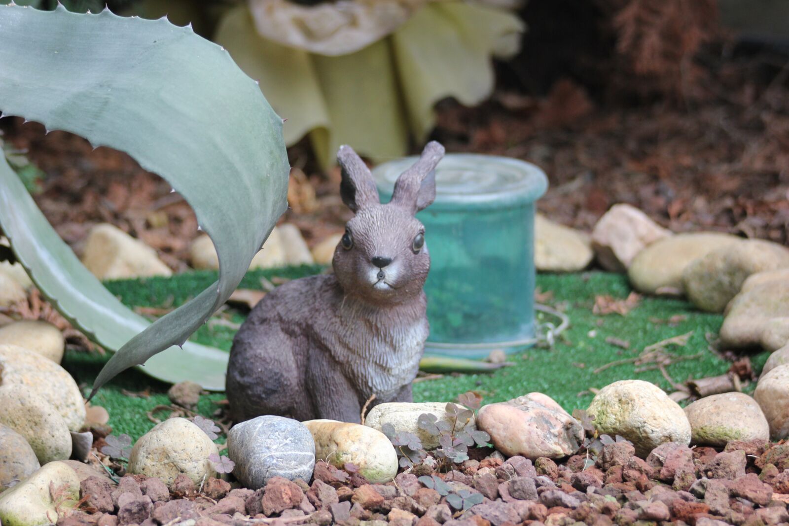 Canon EOS 550D (EOS Rebel T2i / EOS Kiss X4) sample photo. Doorstop, rabbit, garden photography