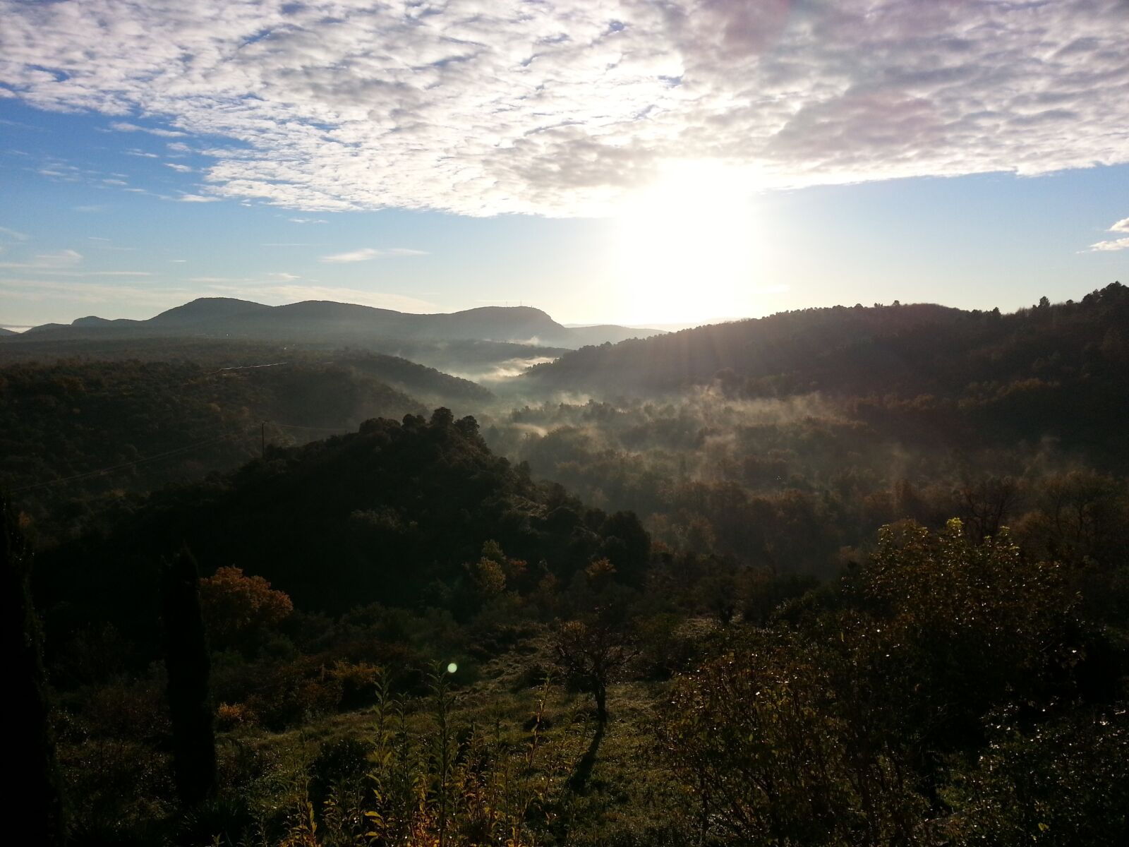 Samsung Galaxy Note2 sample photo. Dawn, rising sun, cevennes photography