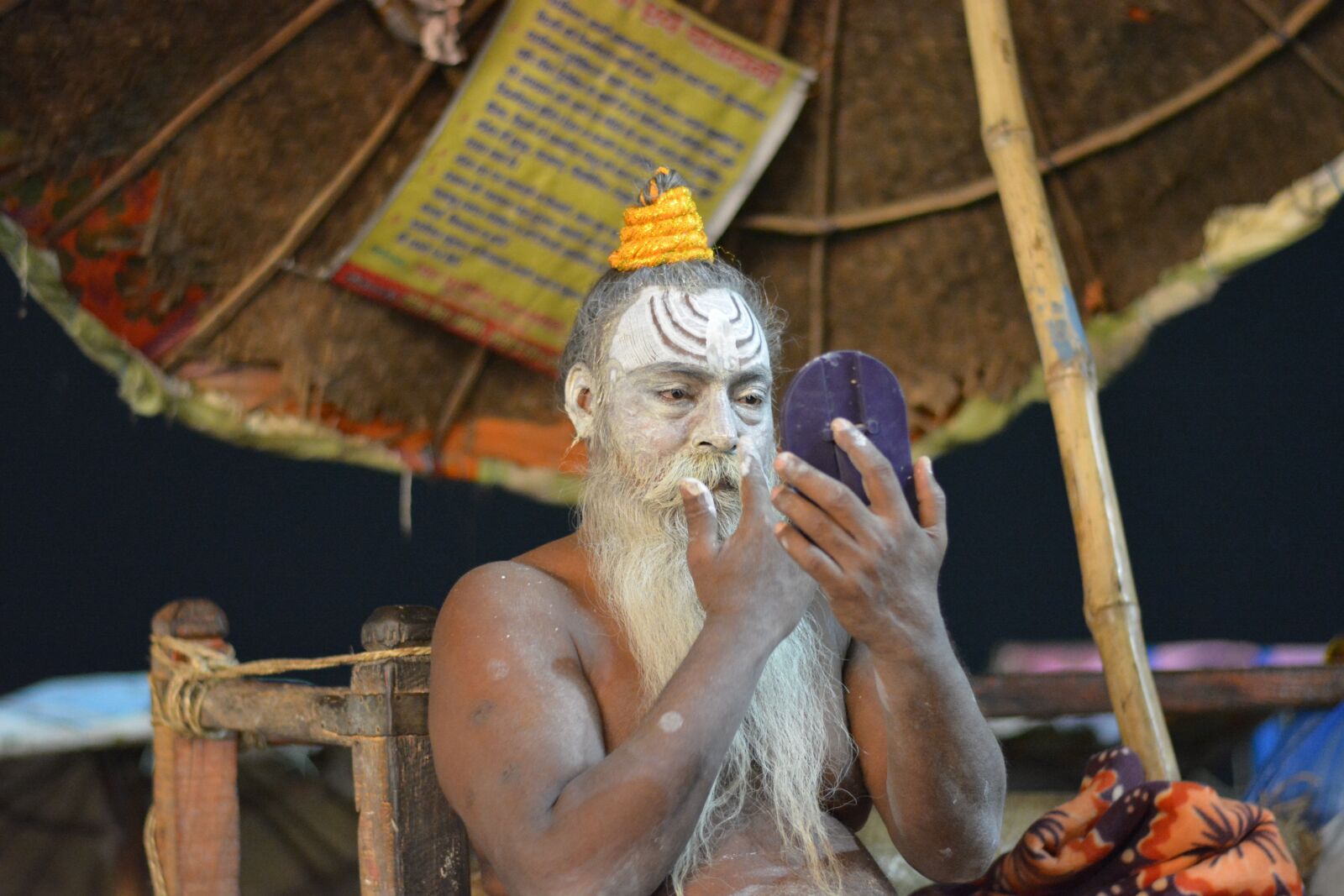 Nikon D5200 sample photo. Sage, varanasi, festival photography