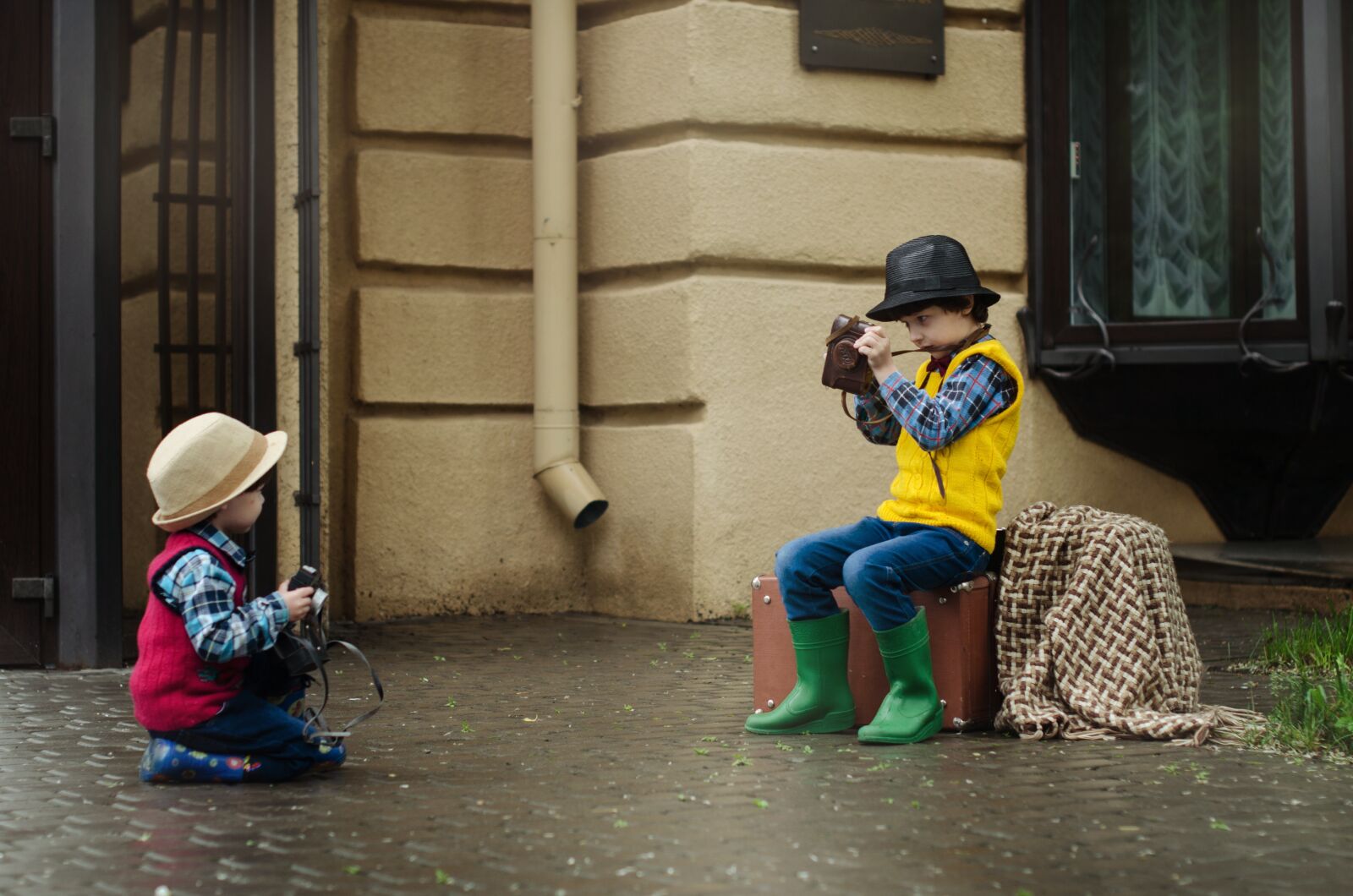 Nikon D5100 sample photo. Camera, boys, hat photography