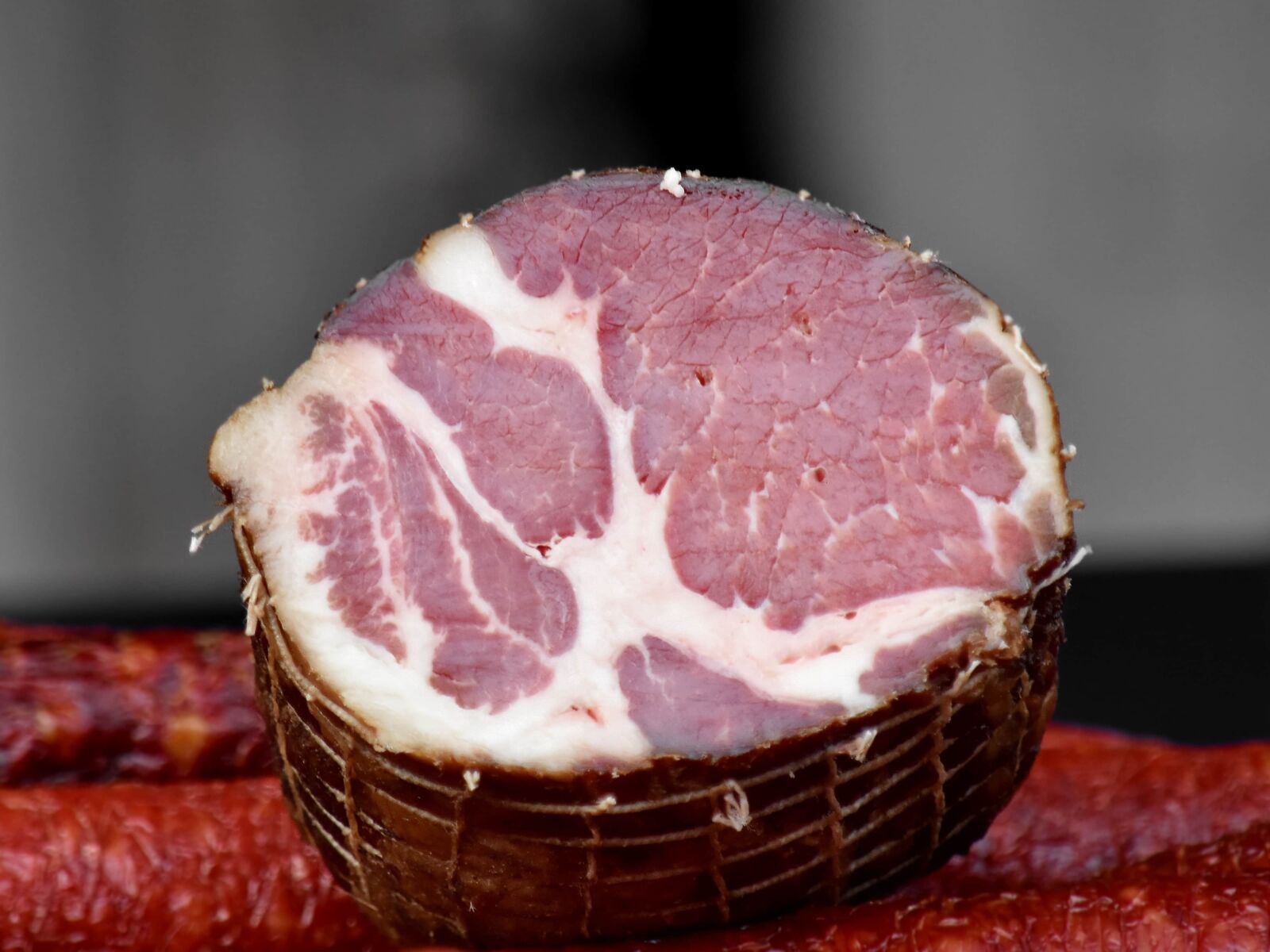 Nikon D5500 sample photo. Fat, ham, handmade, meat photography