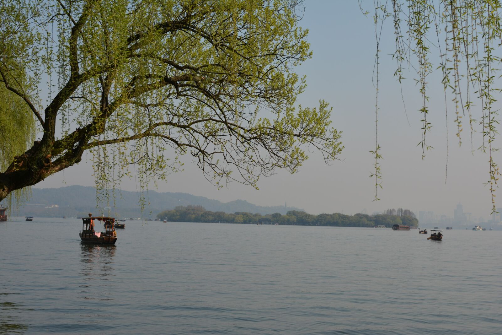 Nikon D7100 sample photo. Lake, boats, tree photography
