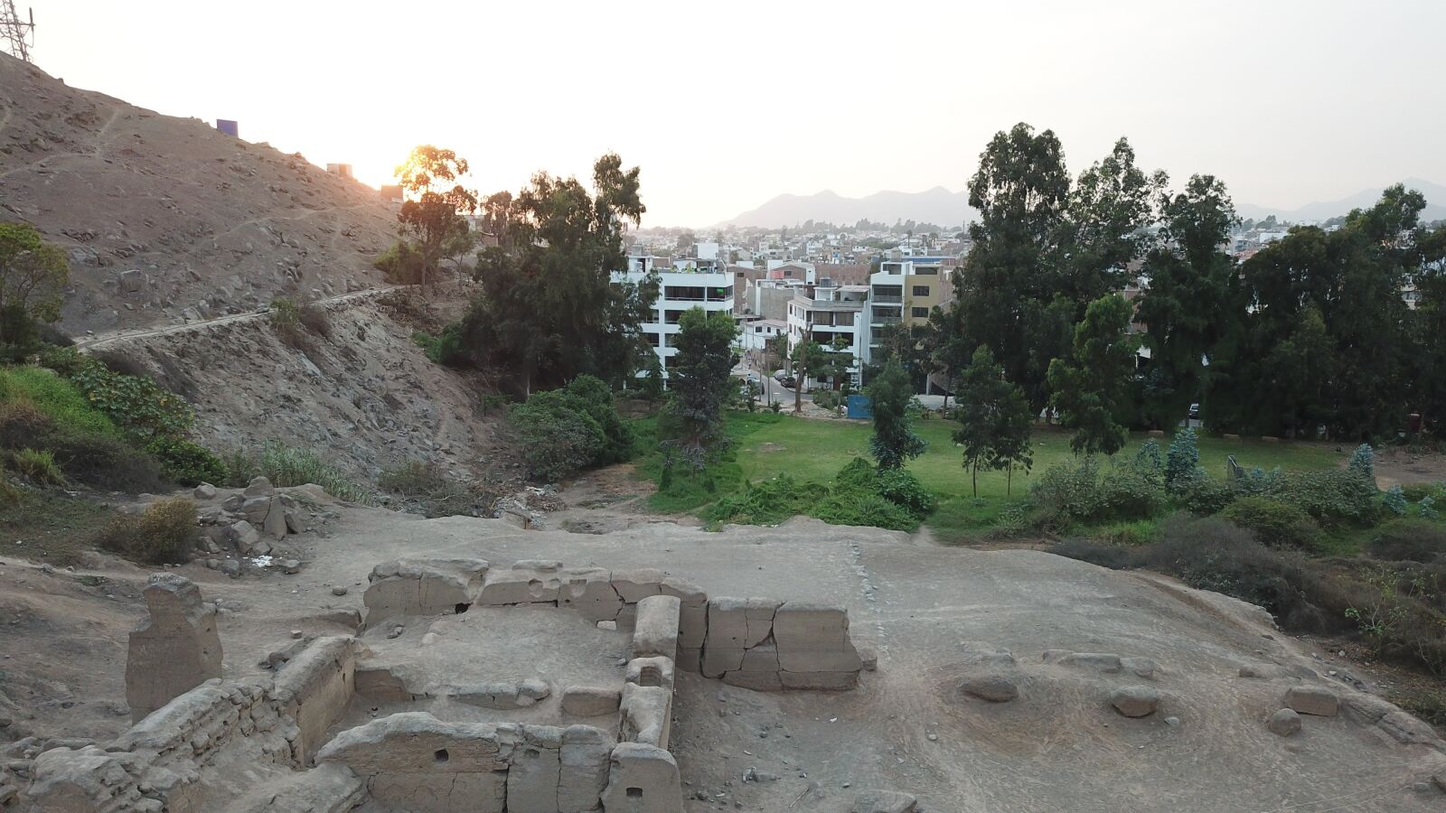 DJI FC220 sample photo. Ruins and city, archaeological photography