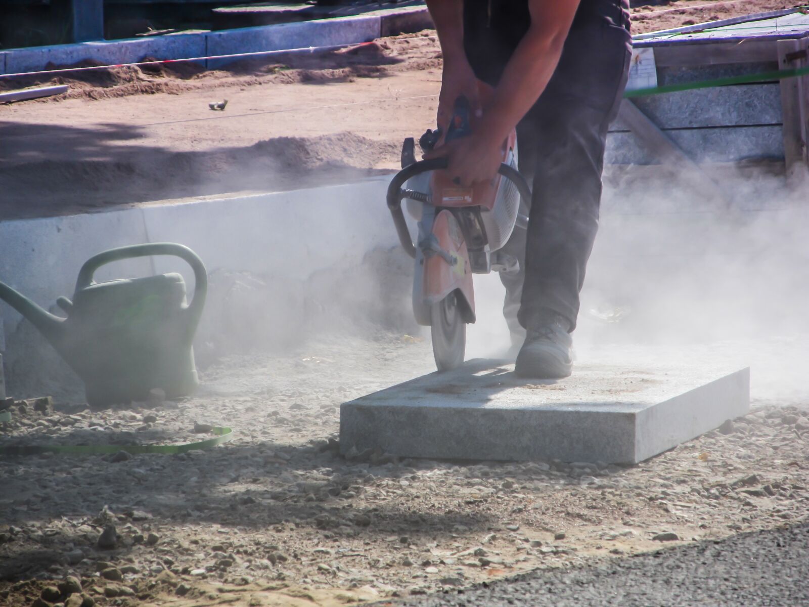 Canon PowerShot SX130 IS sample photo. Construction, road construction, stones photography