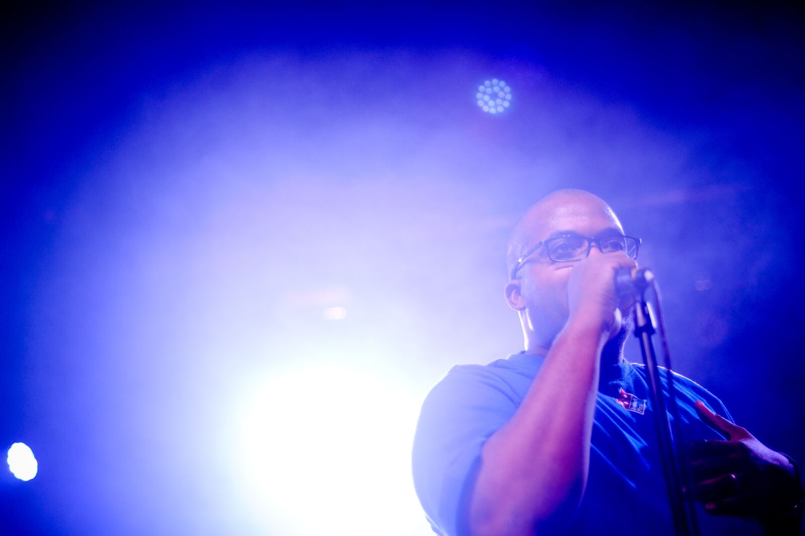 Nikon D3 sample photo. Rapper, performing live, performance photography