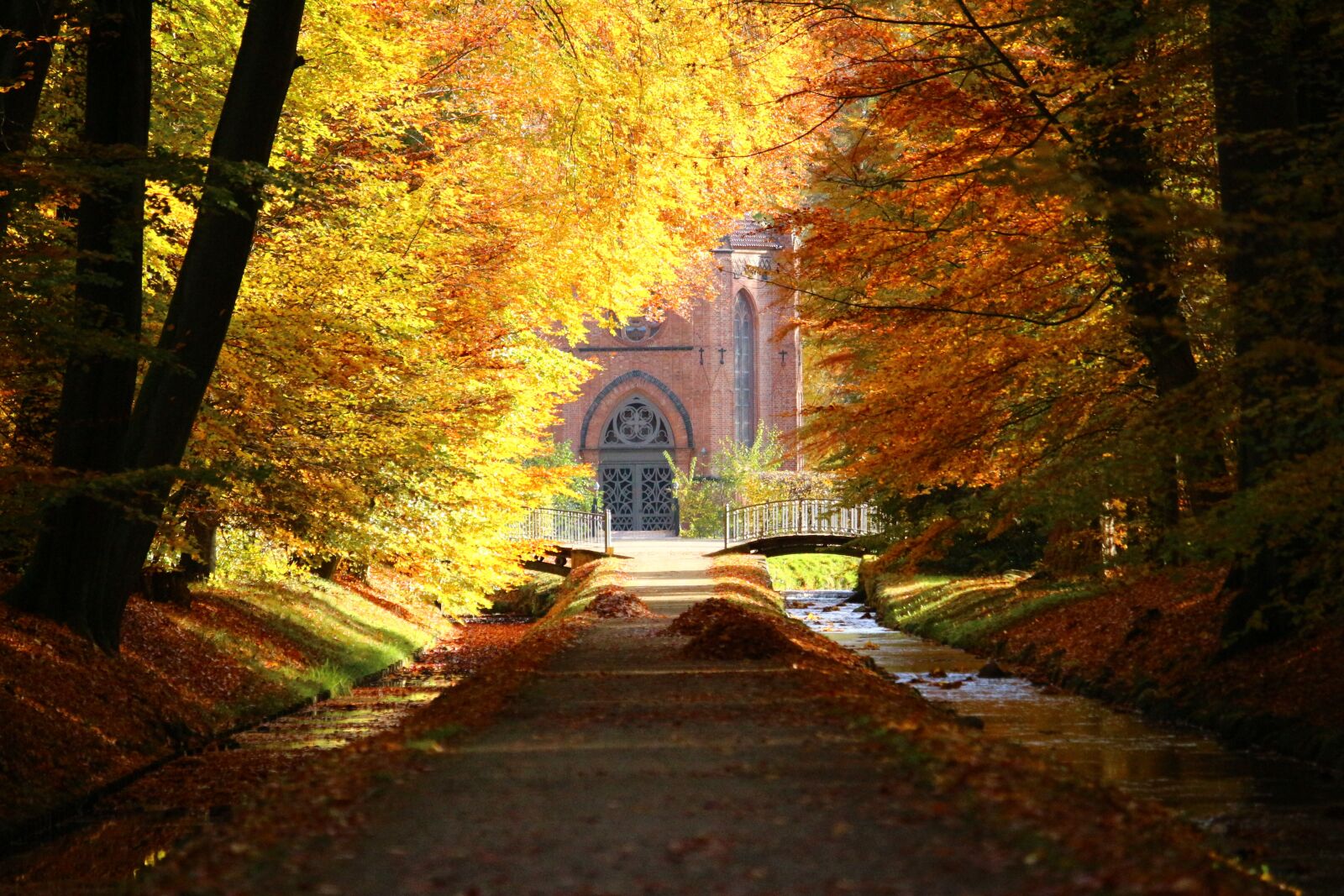 Canon EOS 100D (EOS Rebel SL1 / EOS Kiss X7) sample photo. Castle park, autumn, ludwigslust-parchim photography