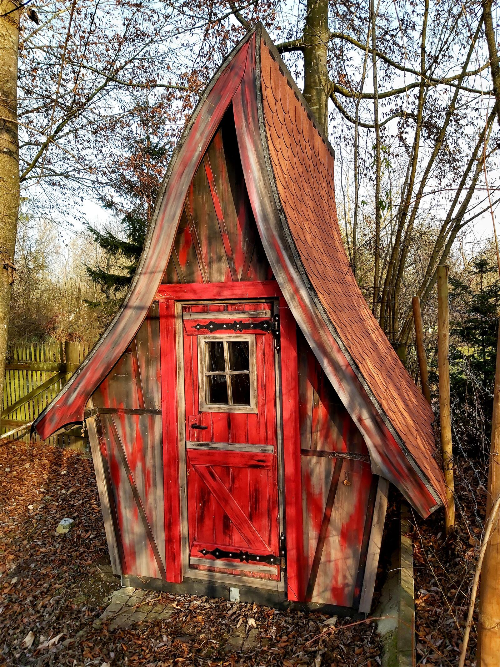 Samsung Galaxy A70 sample photo. Witch's house, garden shed photography