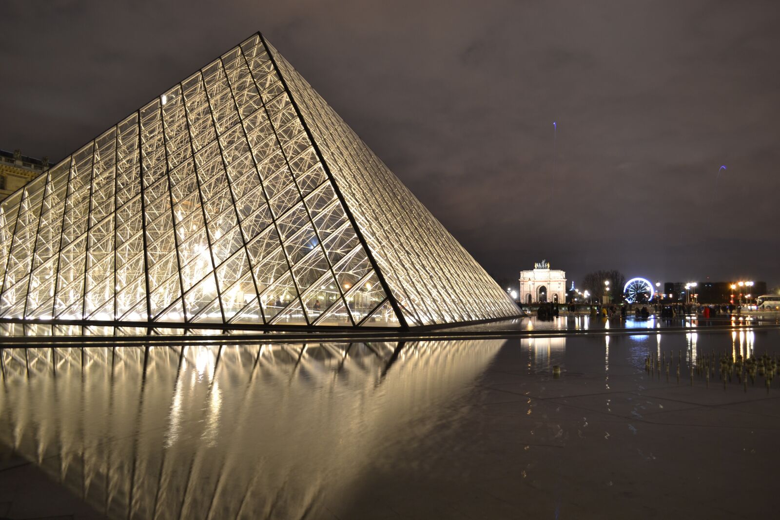 Nikon D3100 sample photo. Paris, night, louvre photography