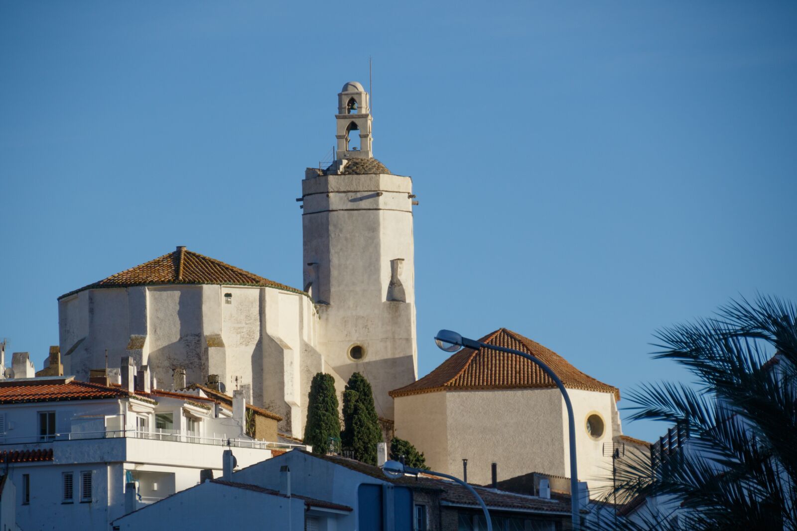Canon EOS 7D Mark II sample photo. Cadaques, bell tower, sea photography