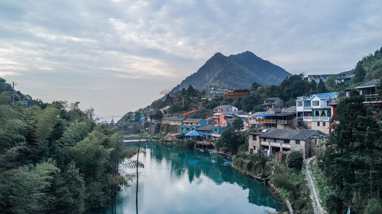 DJI FC220 sample photo. Mountain, blue, custom photography