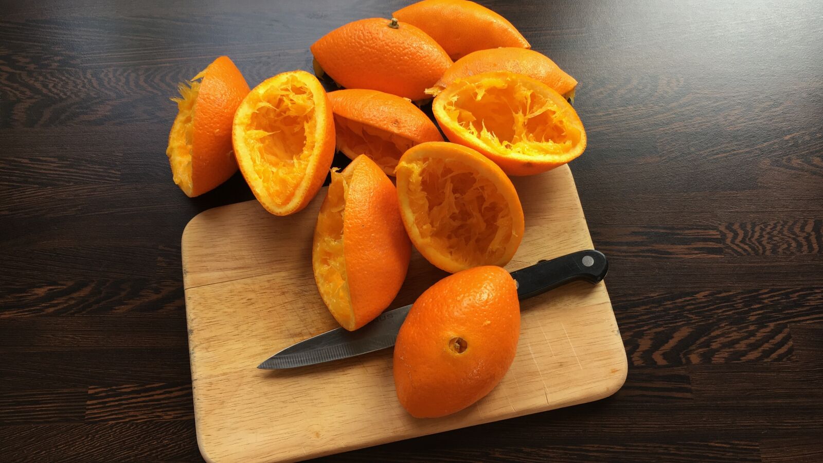 Apple iPhone 6s sample photo. Oranges, presses, knife photography