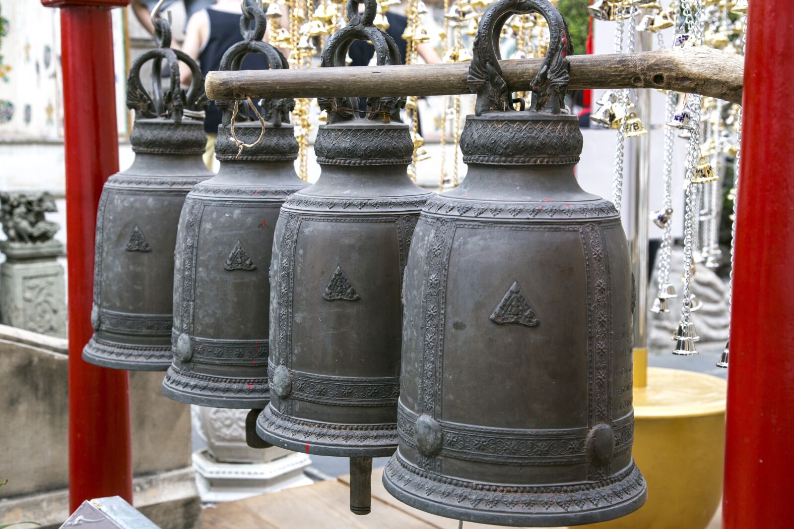 Canon EF 24-105mm F4L IS USM sample photo. Bells, thailand, temple photography